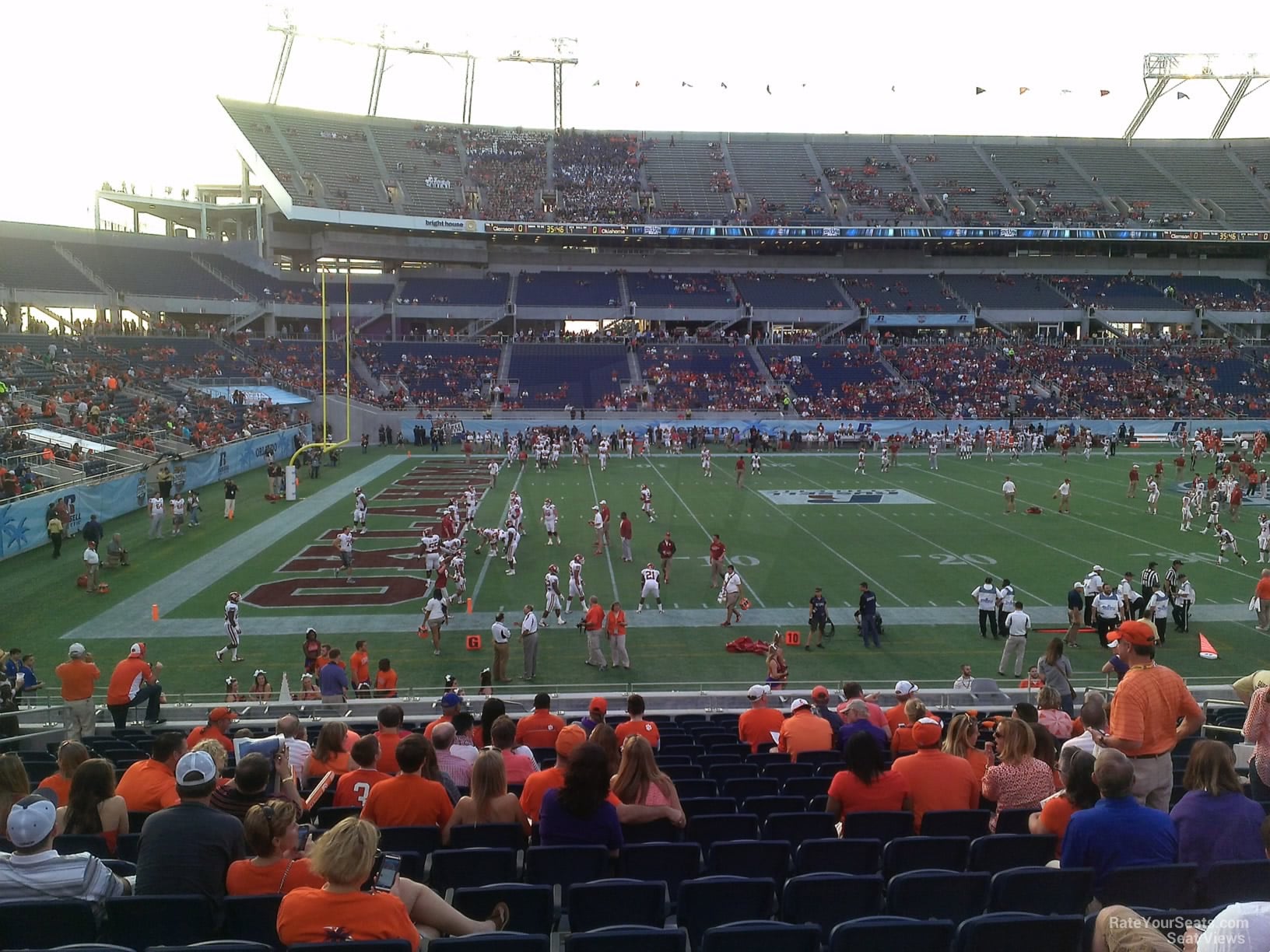 section 111, row w seat view for football - camping world stadium