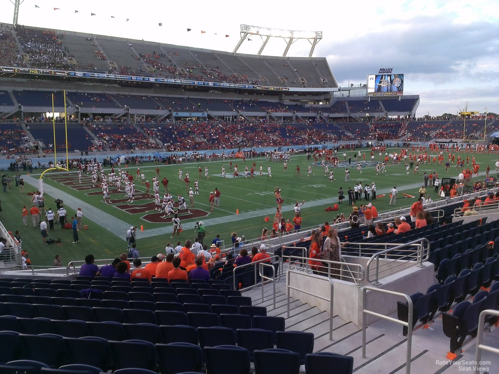 section 113, row w seat view for football - camping world stadium