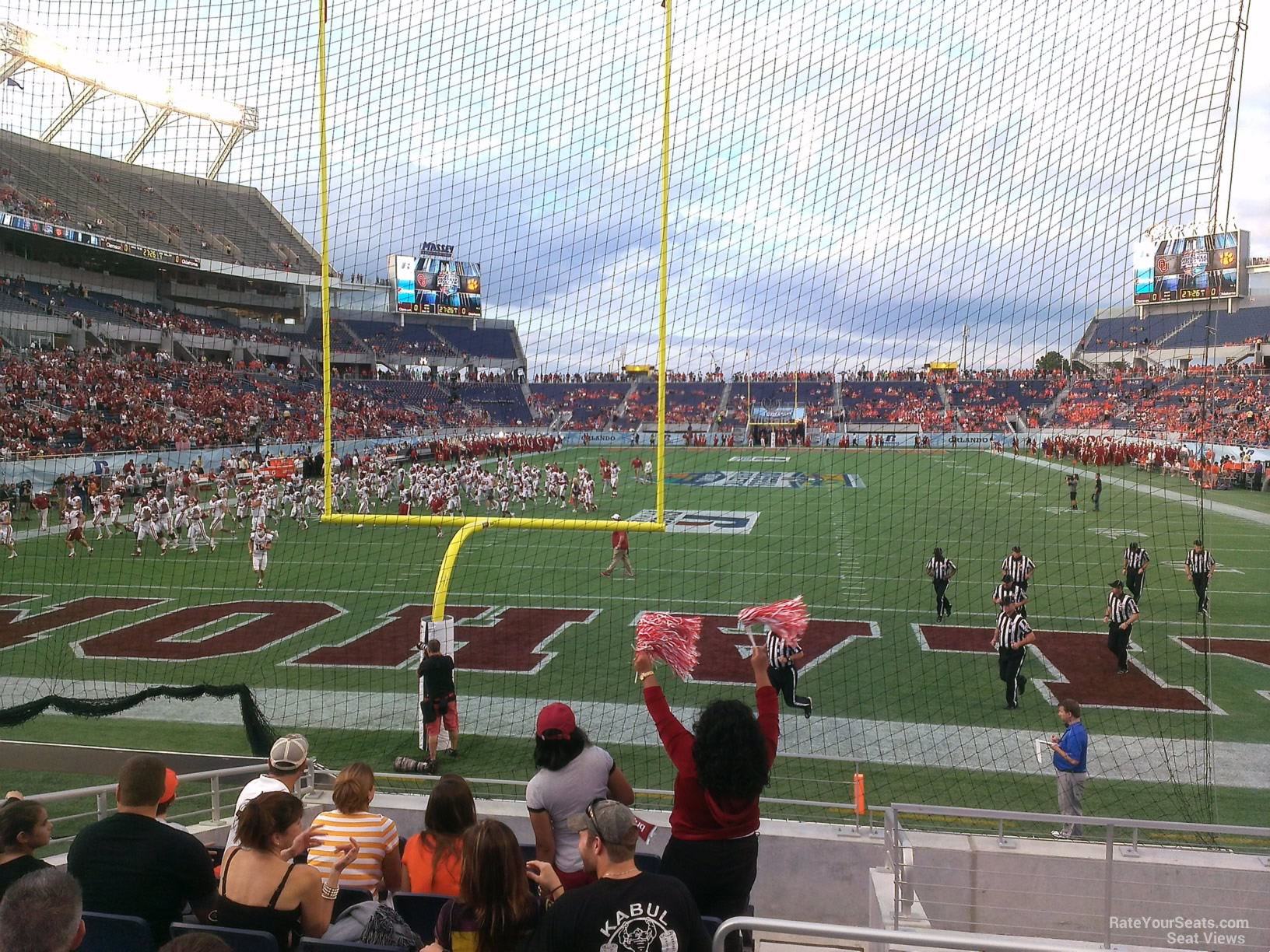 section 121, row h seat view  for football - camping world stadium