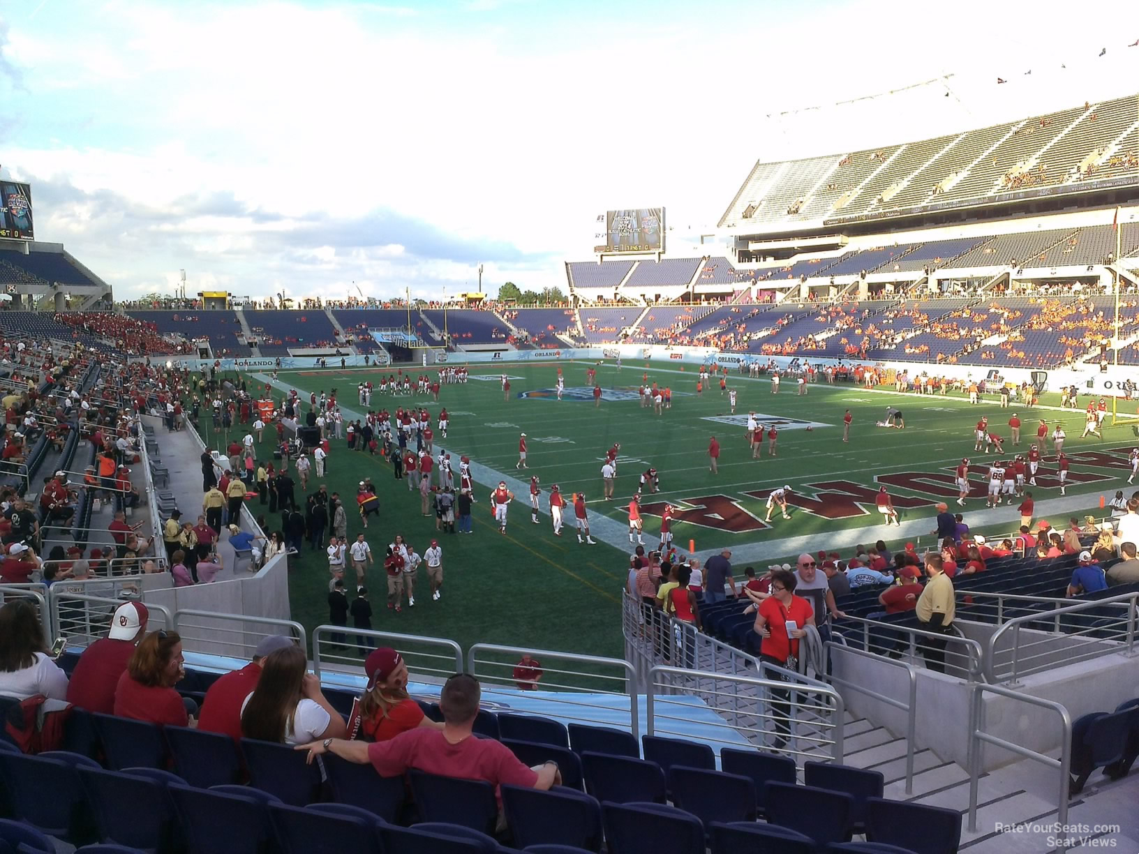 section 125, row h seat view for football - camping world stadium
