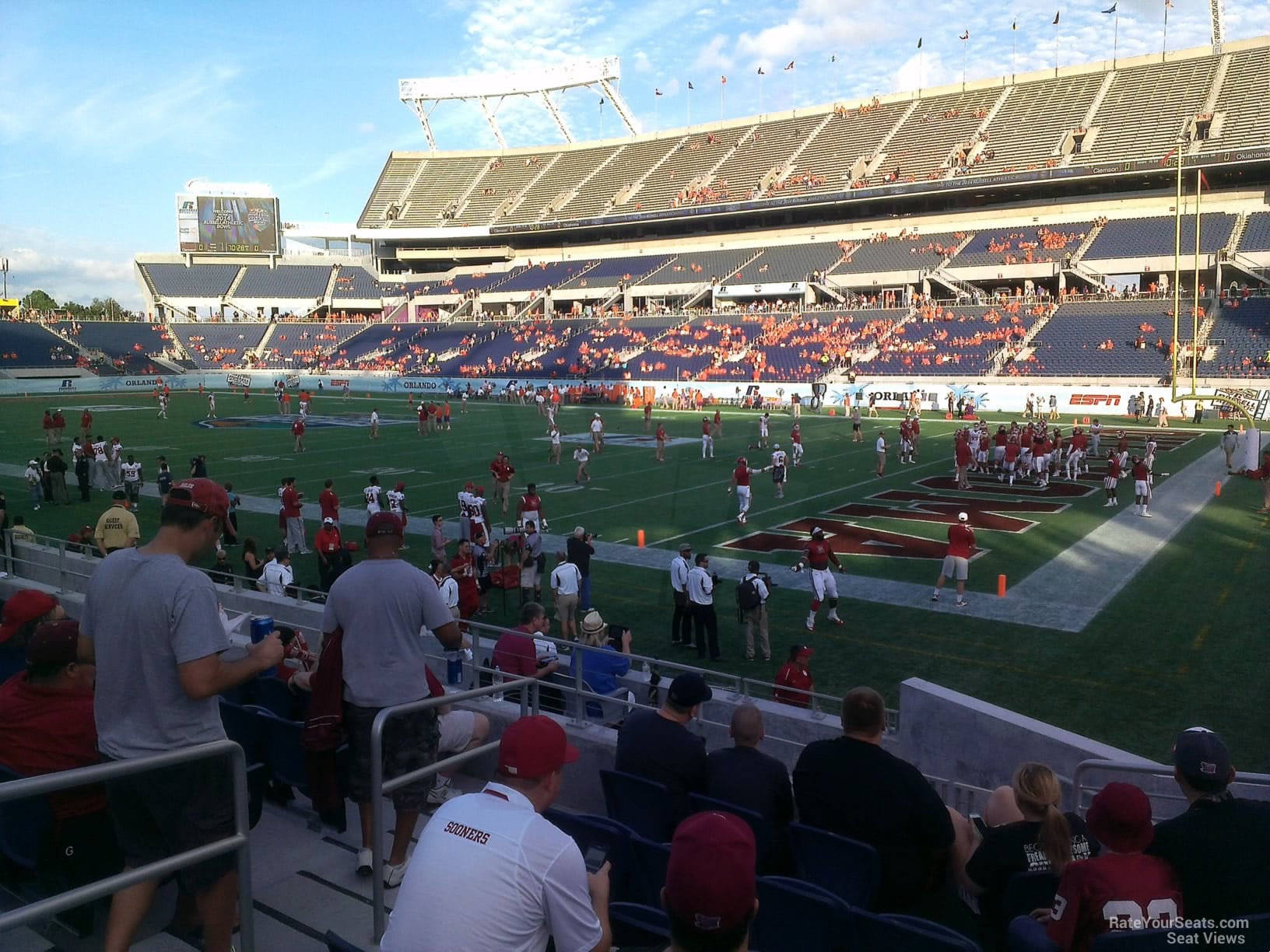 section 127, row h seat view for football - camping world stadium