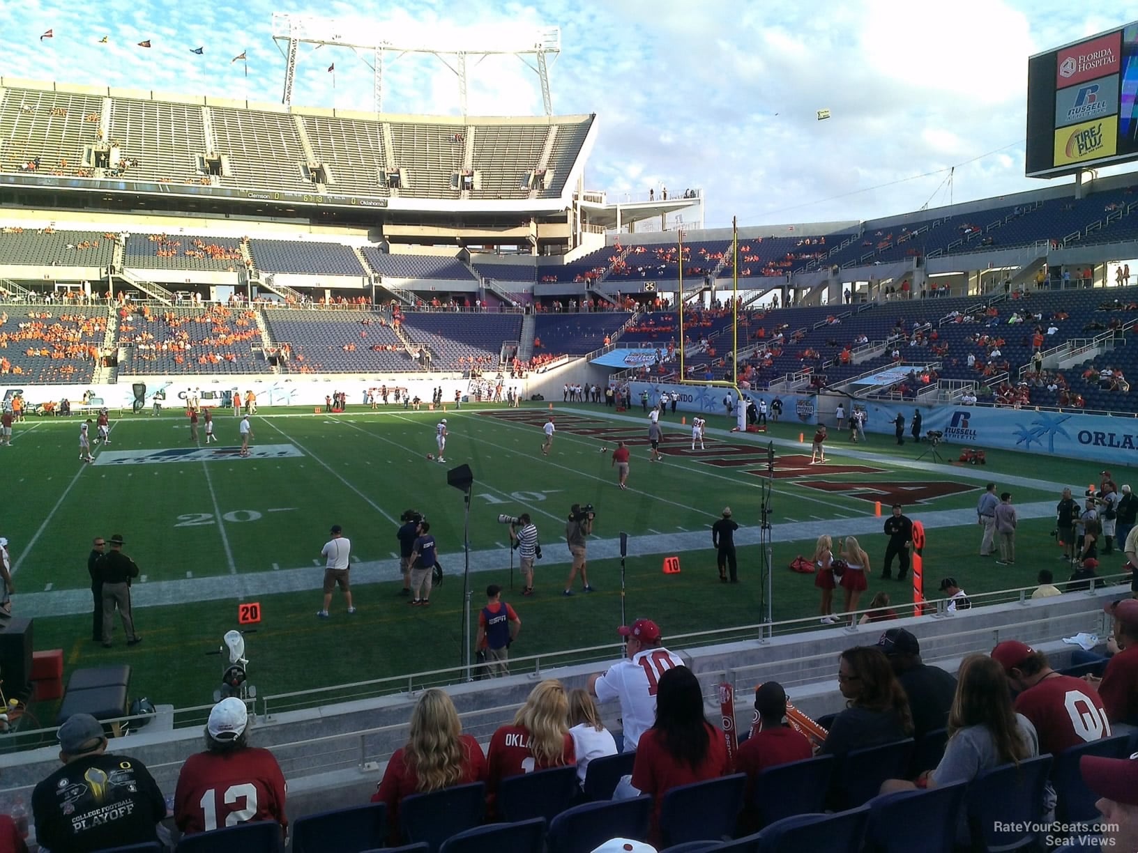 section 131, row h seat view for football - camping world stadium