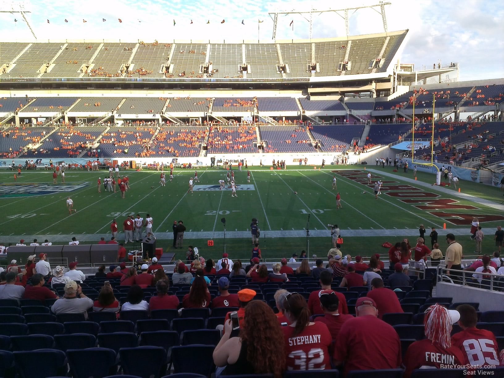 section 131, row w seat view for football - camping world stadium