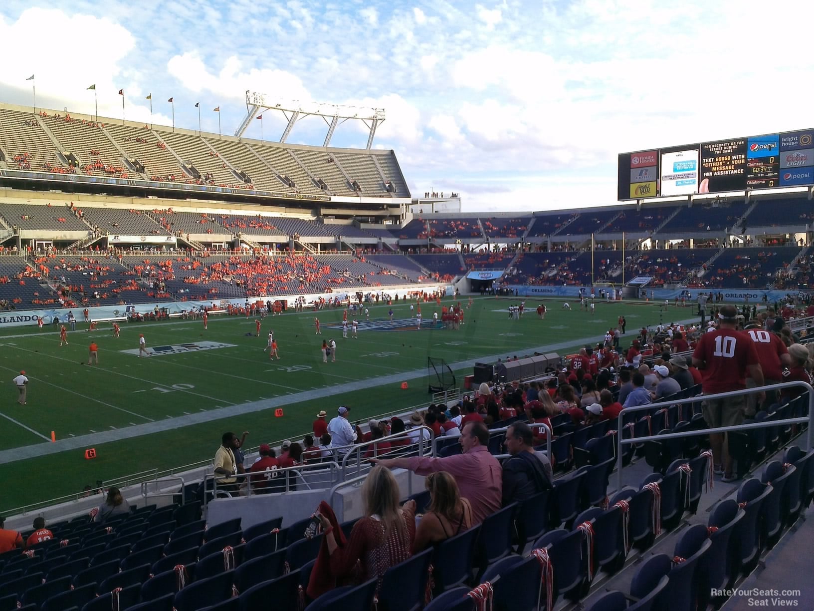 section 139, row w seat view  for football - camping world stadium