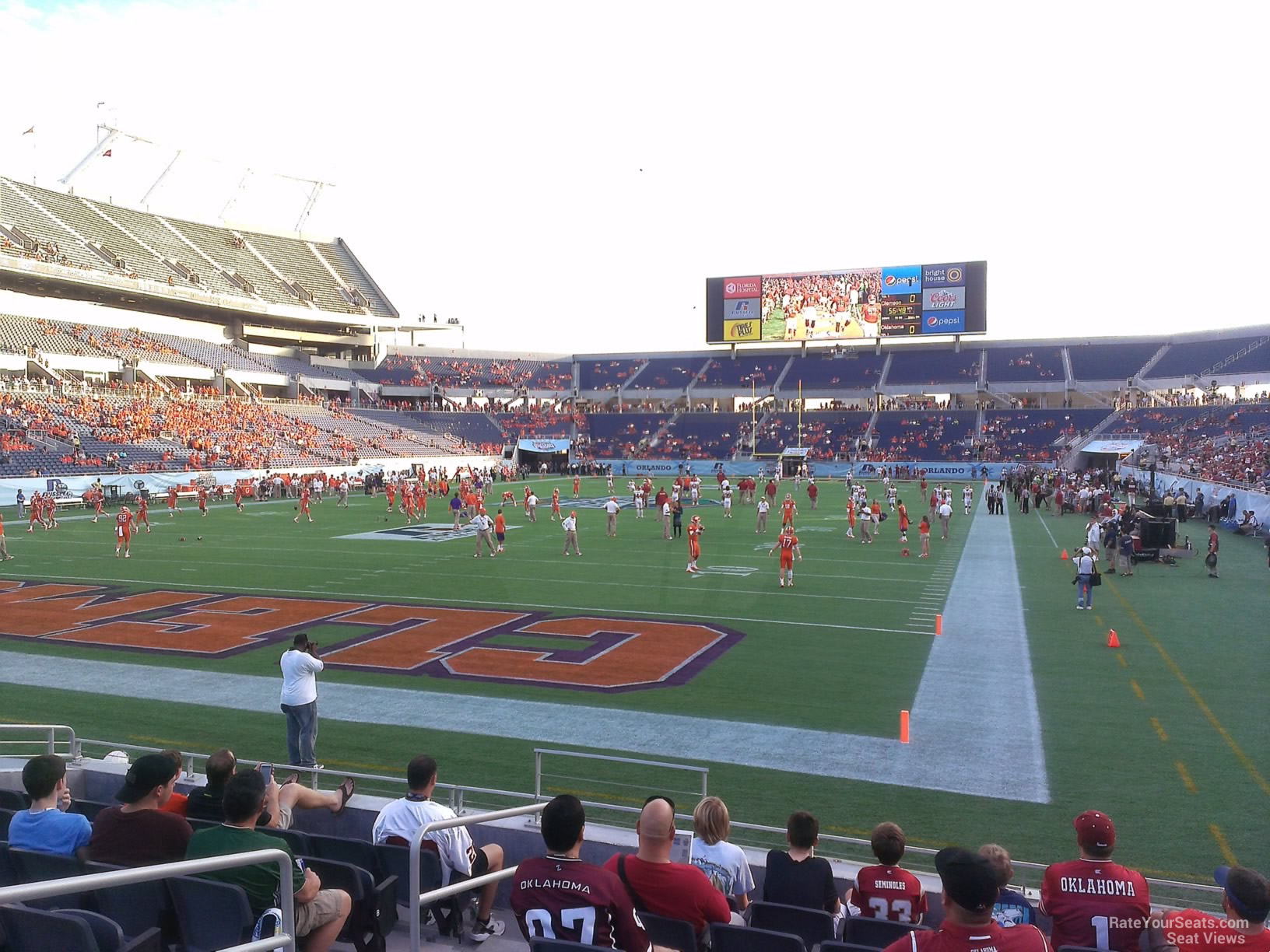 section 145, row h seat view  for football - camping world stadium