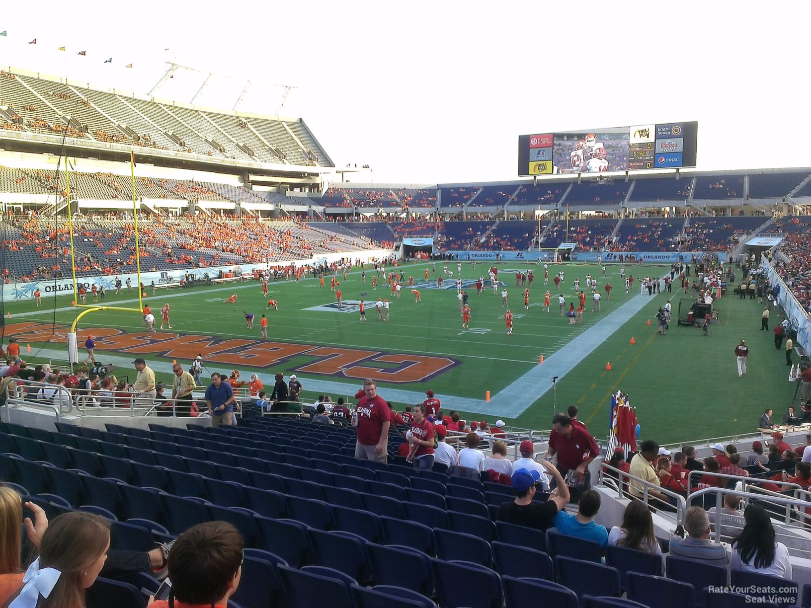 section 145, row w seat view  for football - camping world stadium