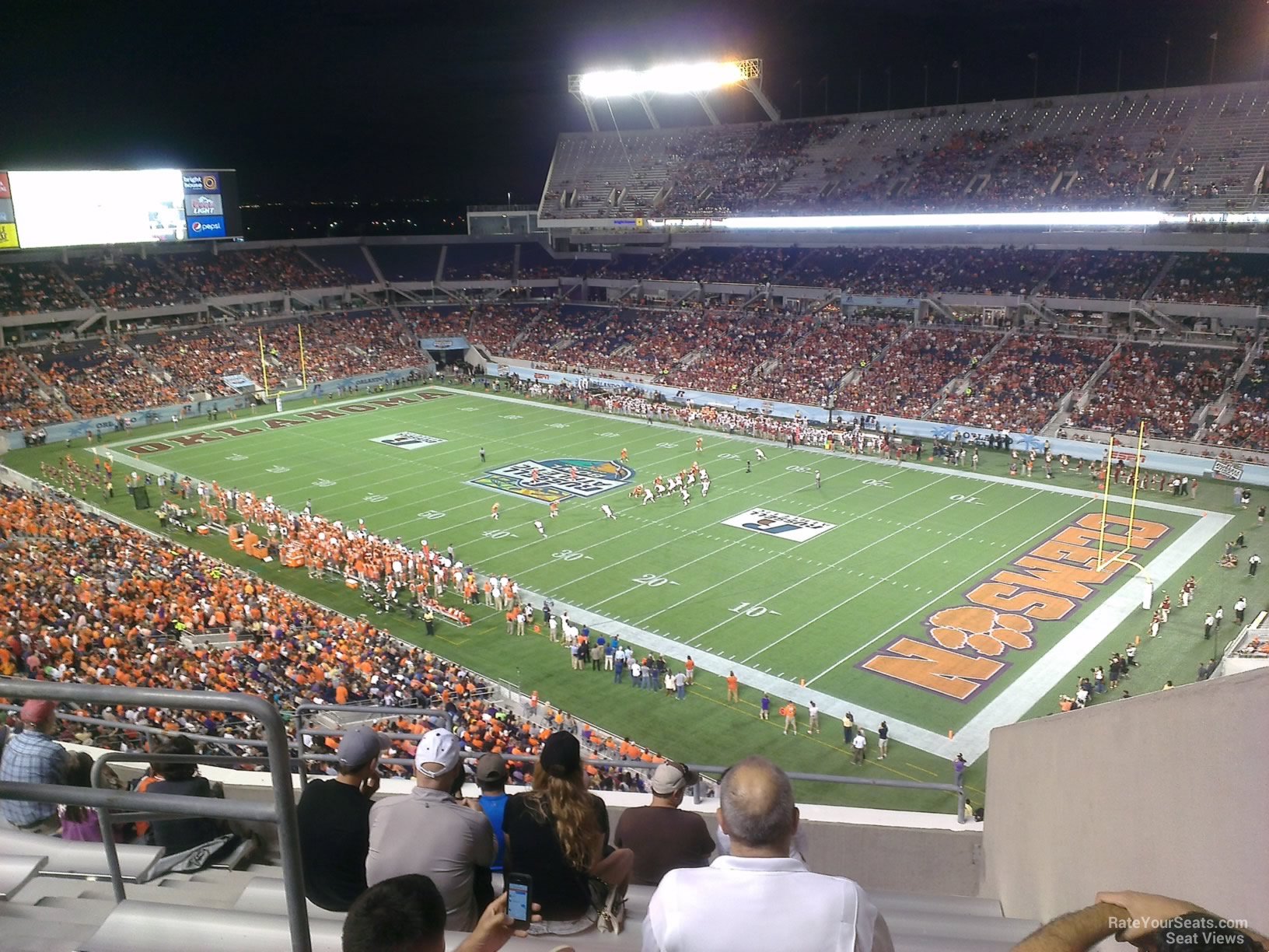 section 201, row h seat view  for football - camping world stadium