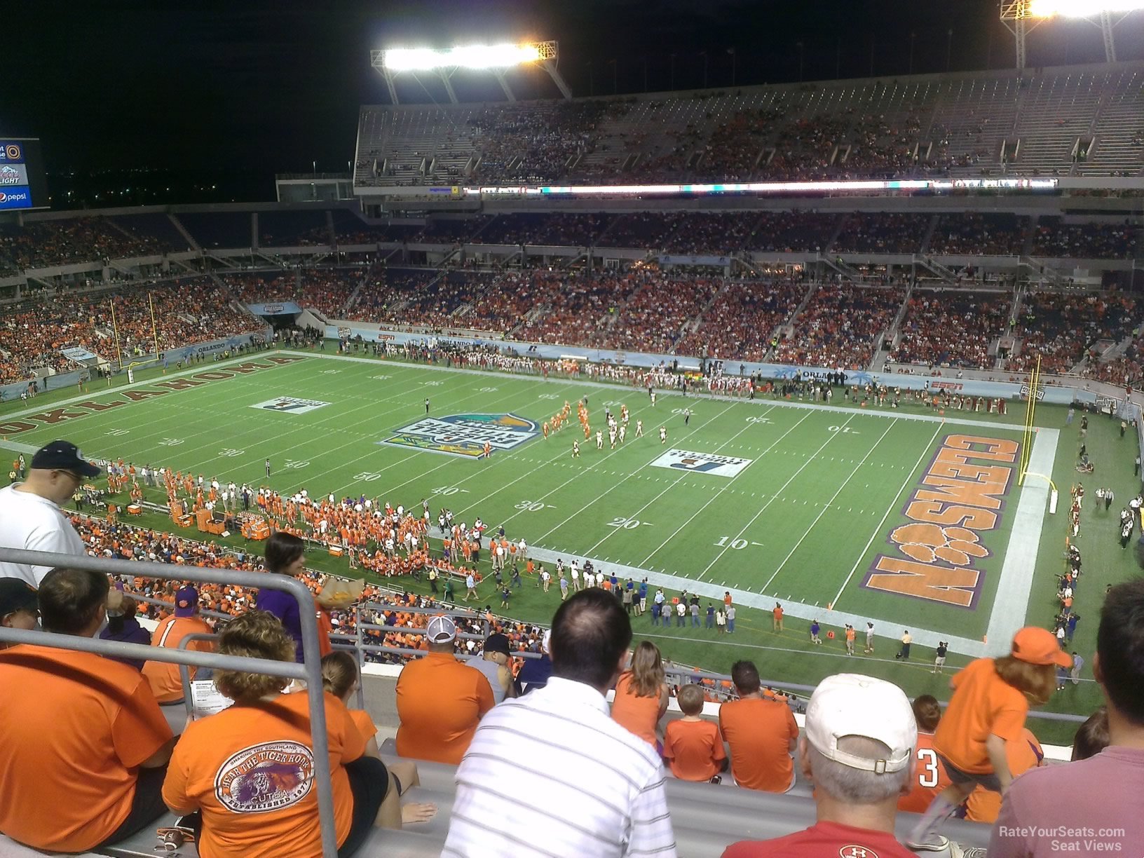 section 203, row h seat view  for football - camping world stadium