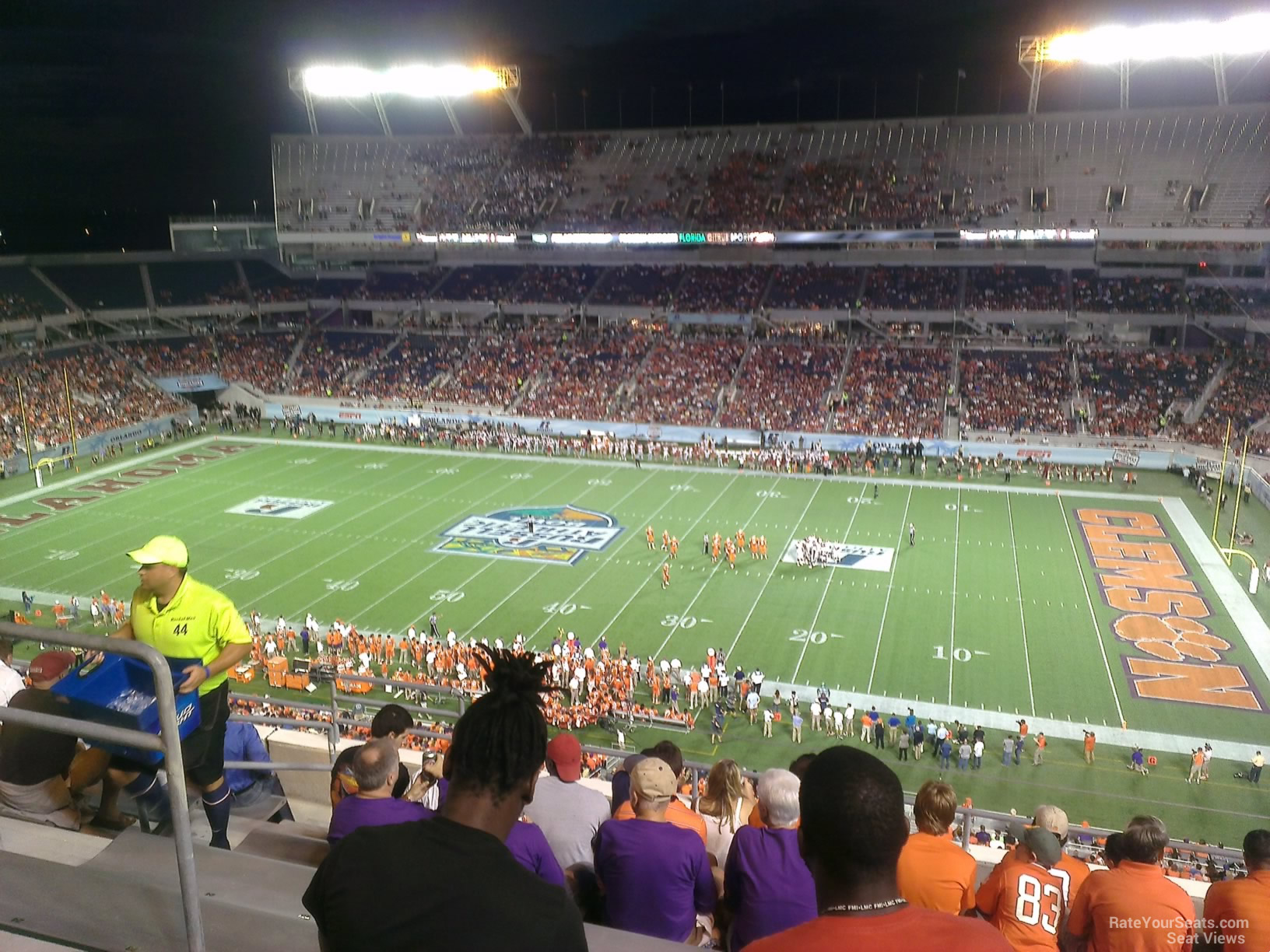 section 205, row h seat view  for football - camping world stadium