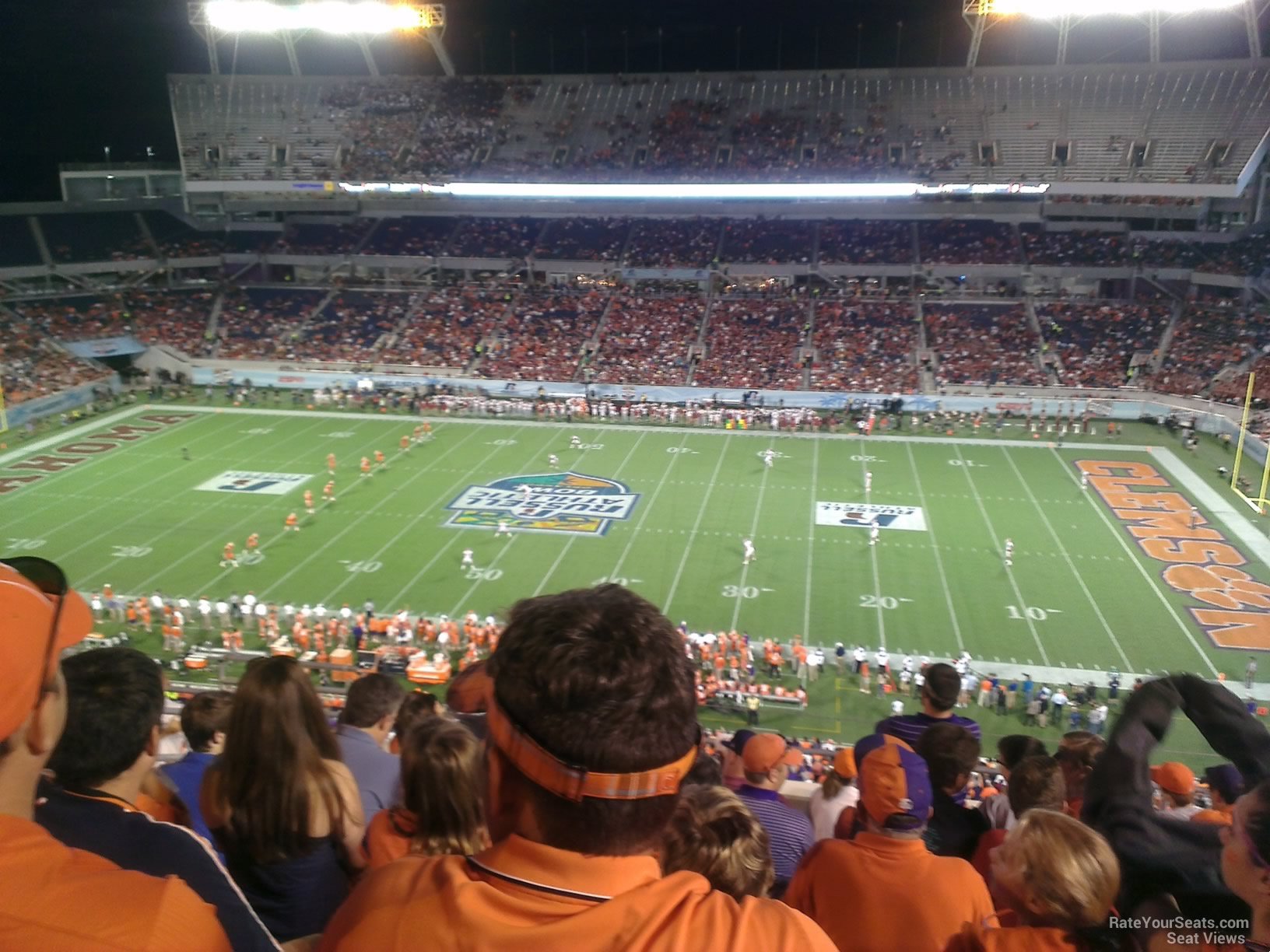 section 206, row h seat view  for football - camping world stadium