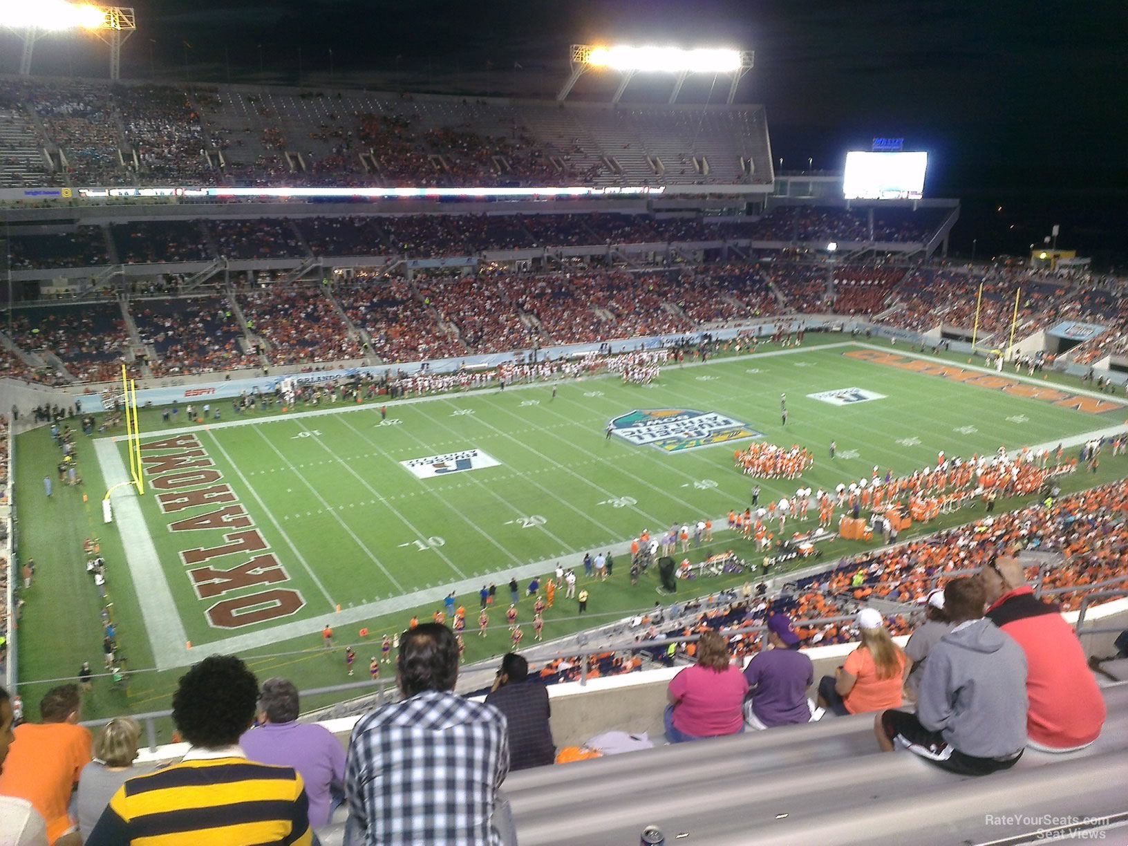 section 213, row h seat view  for football - camping world stadium