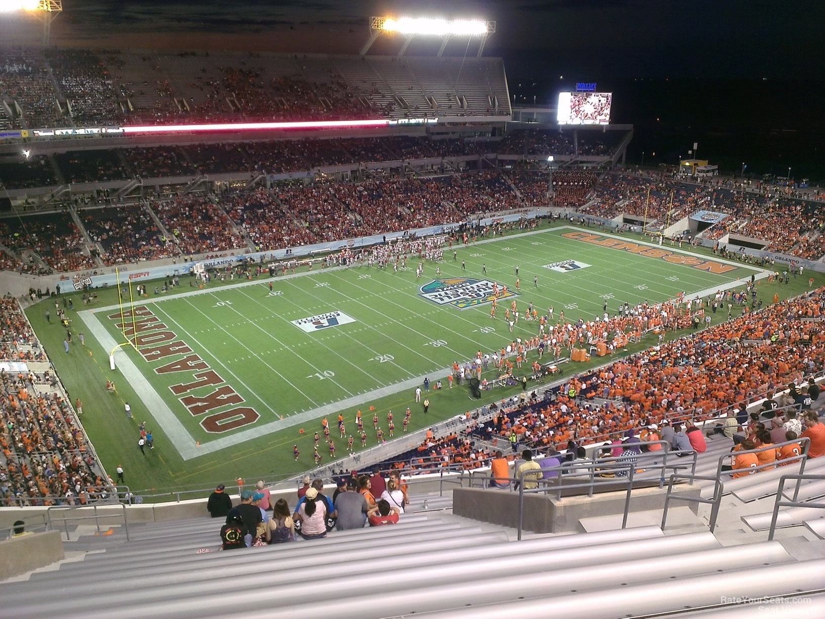 section 214, row w seat view  for football - camping world stadium