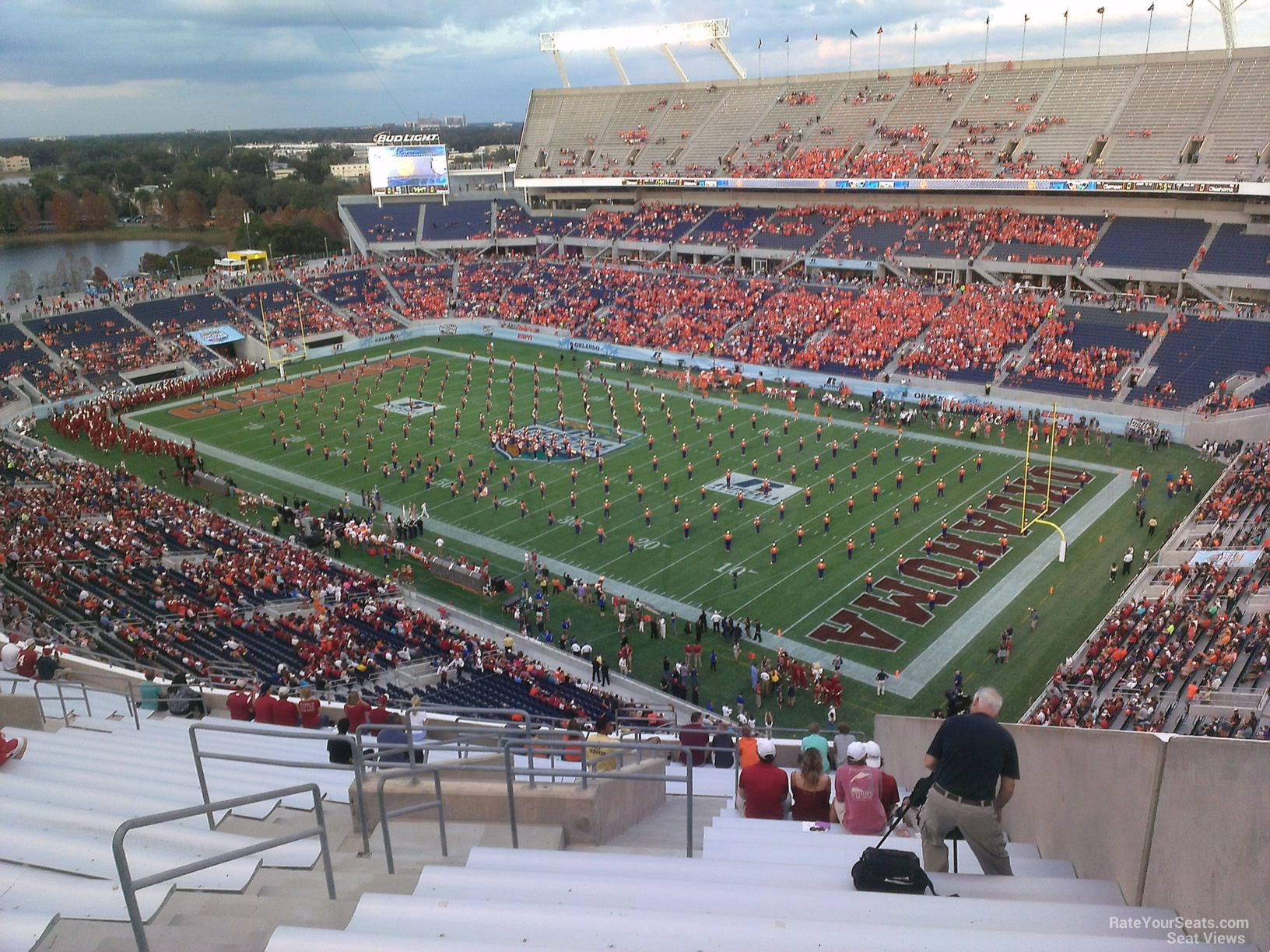 section 227, row w seat view  for football - camping world stadium
