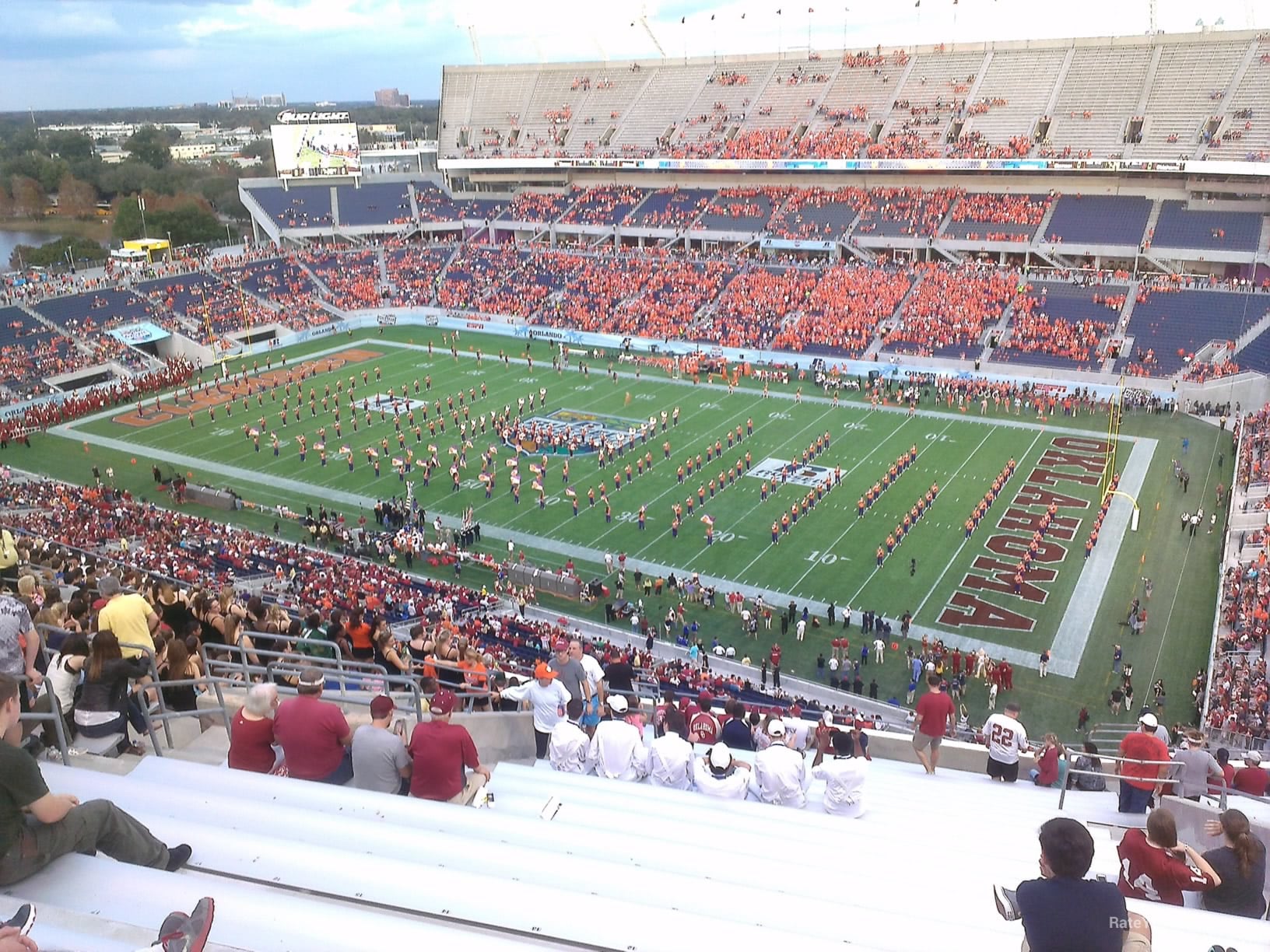 section 229, row w seat view  for football - camping world stadium