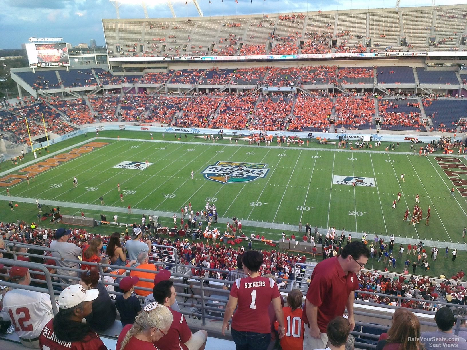 section 232, row h seat view  for football - camping world stadium