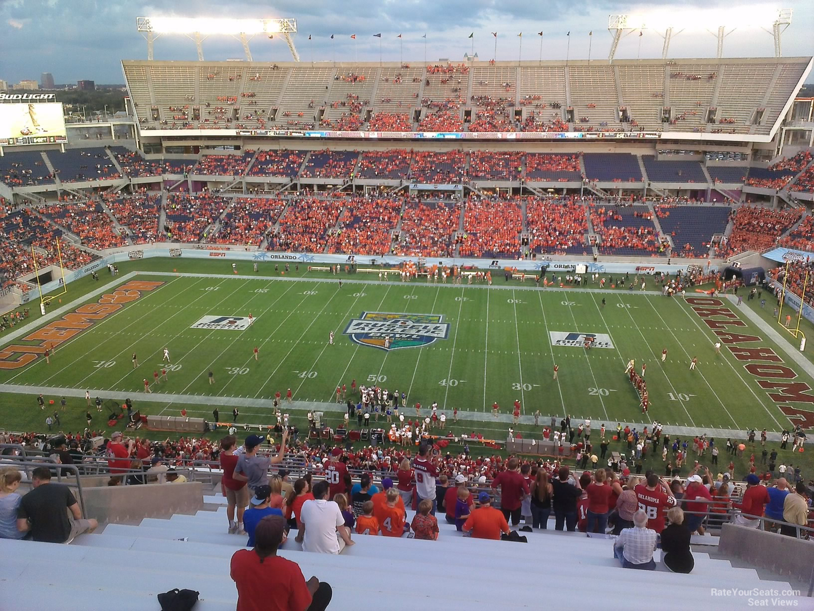 section 233, row w seat view for football - camping world stadium