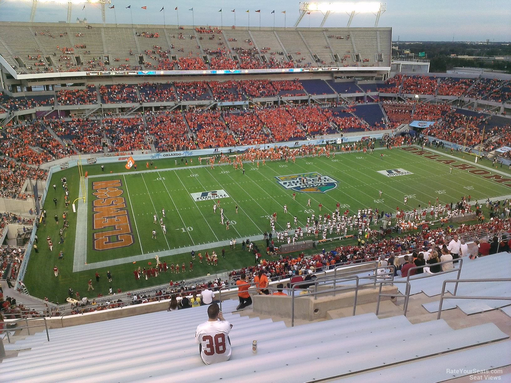 section 238, row w seat view for football - camping world stadium
