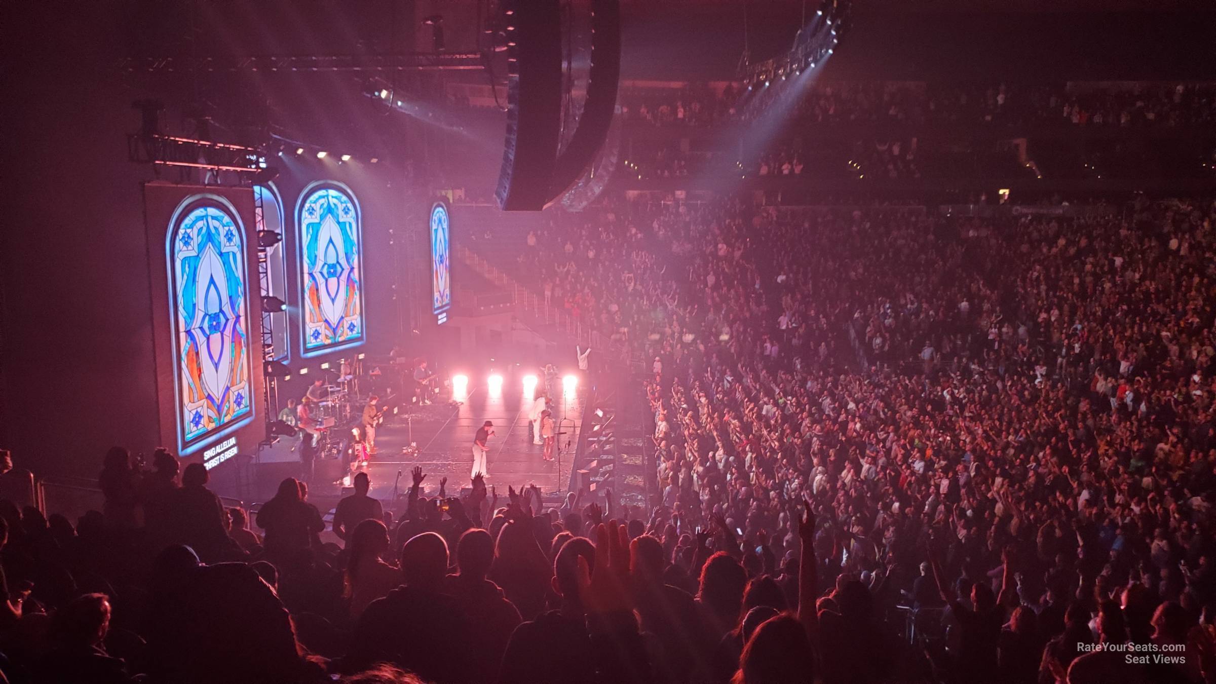 section 4, row bar seat view  for concert - climate pledge arena