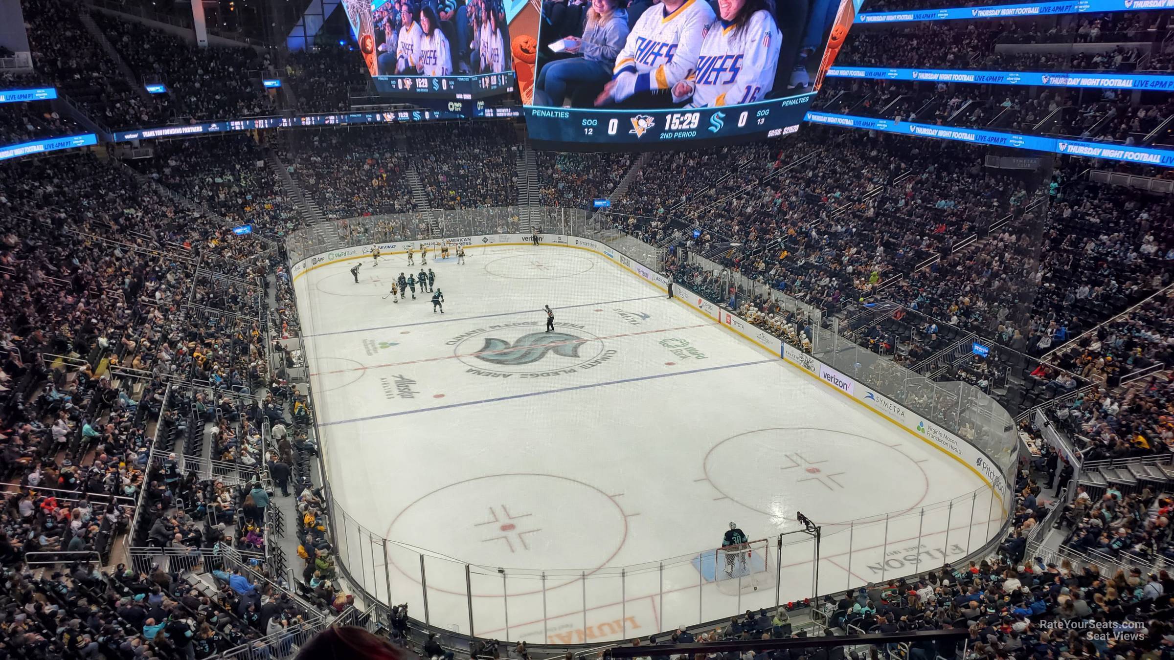 section 109, row c seat view  for hockey - climate pledge arena