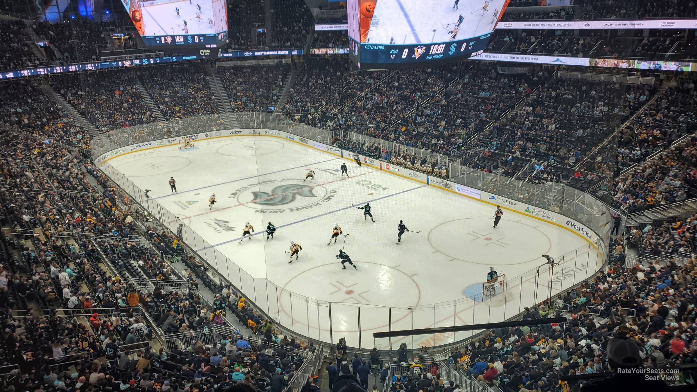 section 110, row c seat view  for hockey - climate pledge arena