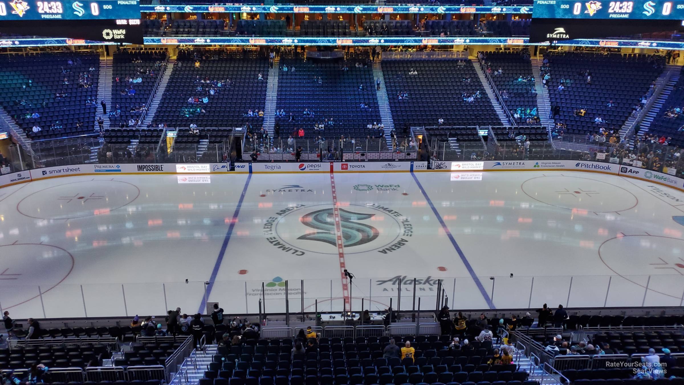section 114, row a seat view  for hockey - climate pledge arena