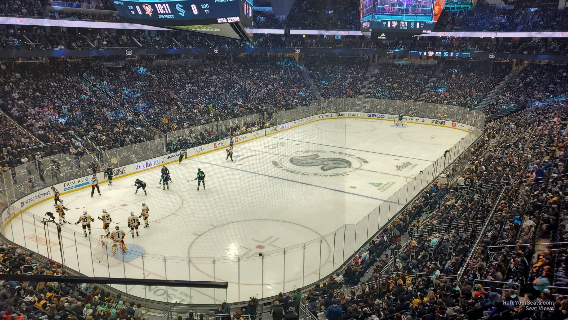 section 118, row c seat view  for hockey - climate pledge arena