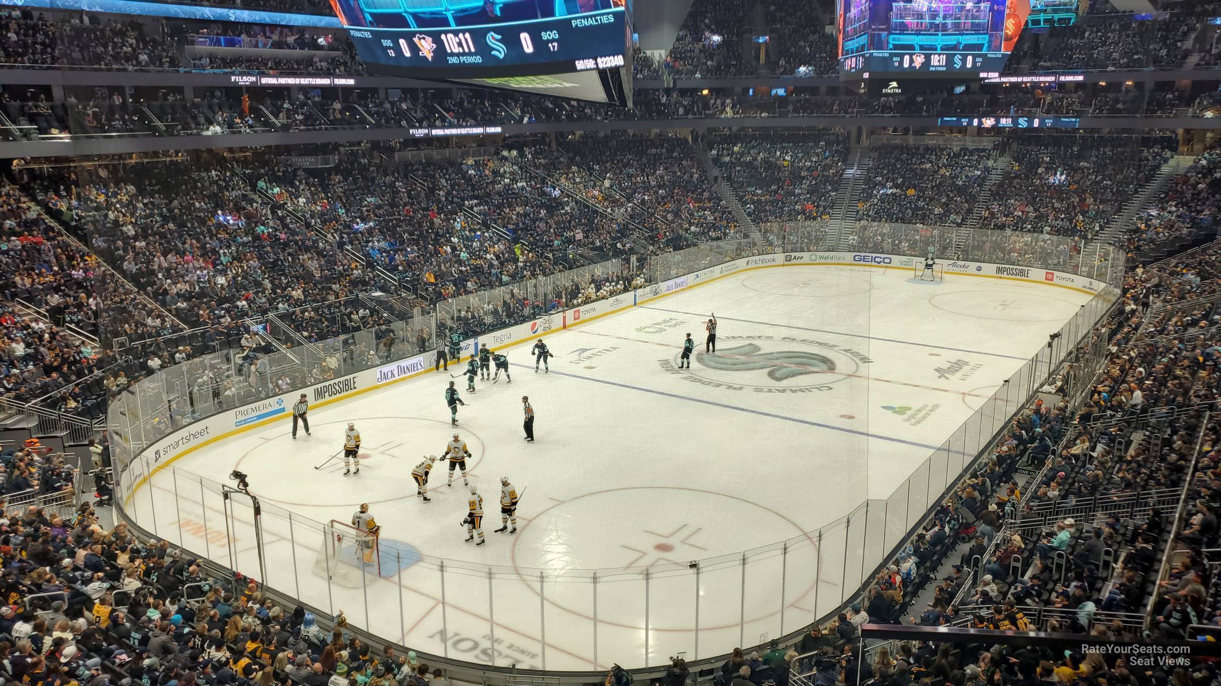 section 119, row c seat view  for hockey - climate pledge arena