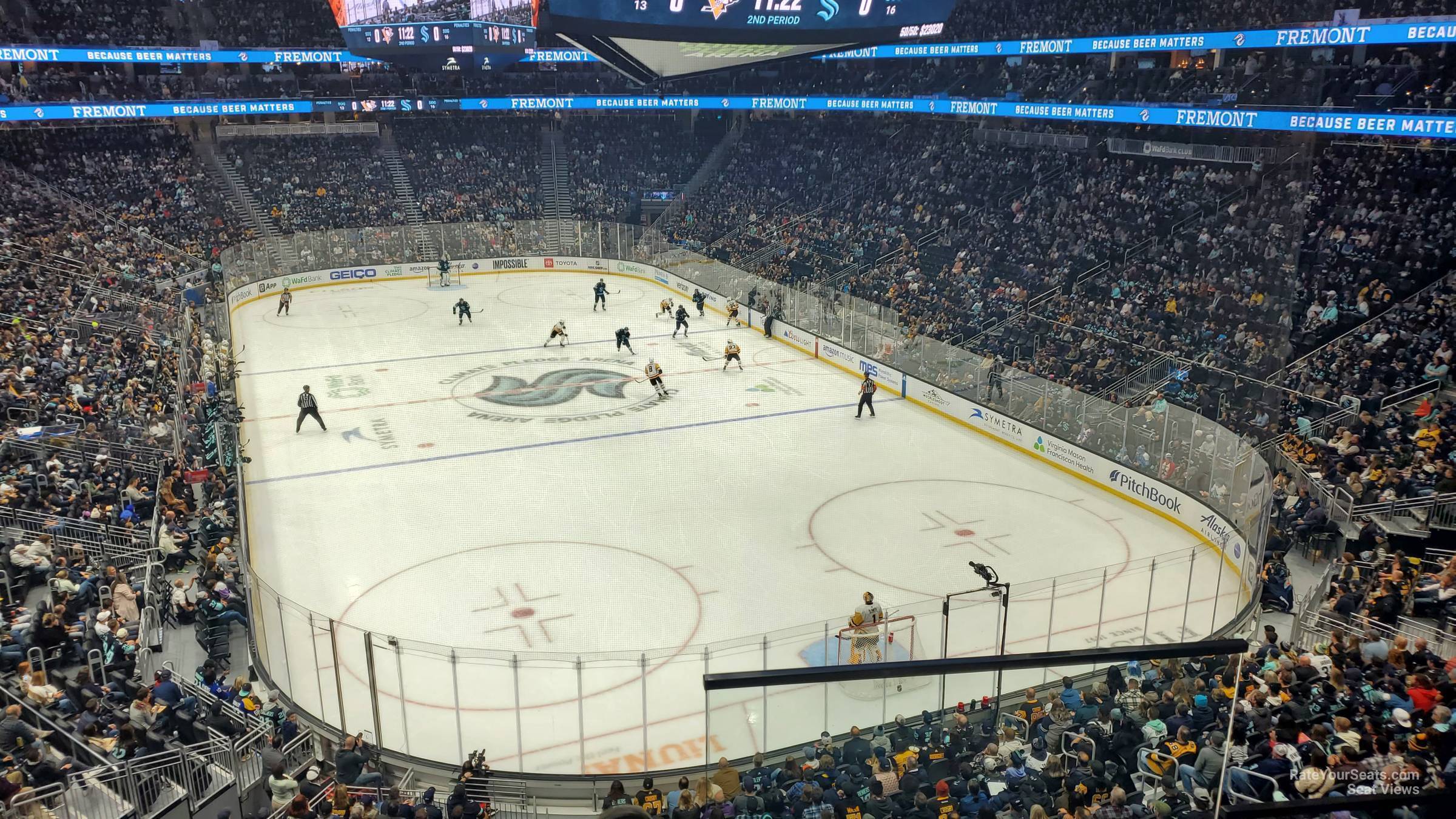 section 122, row c seat view  for hockey - climate pledge arena