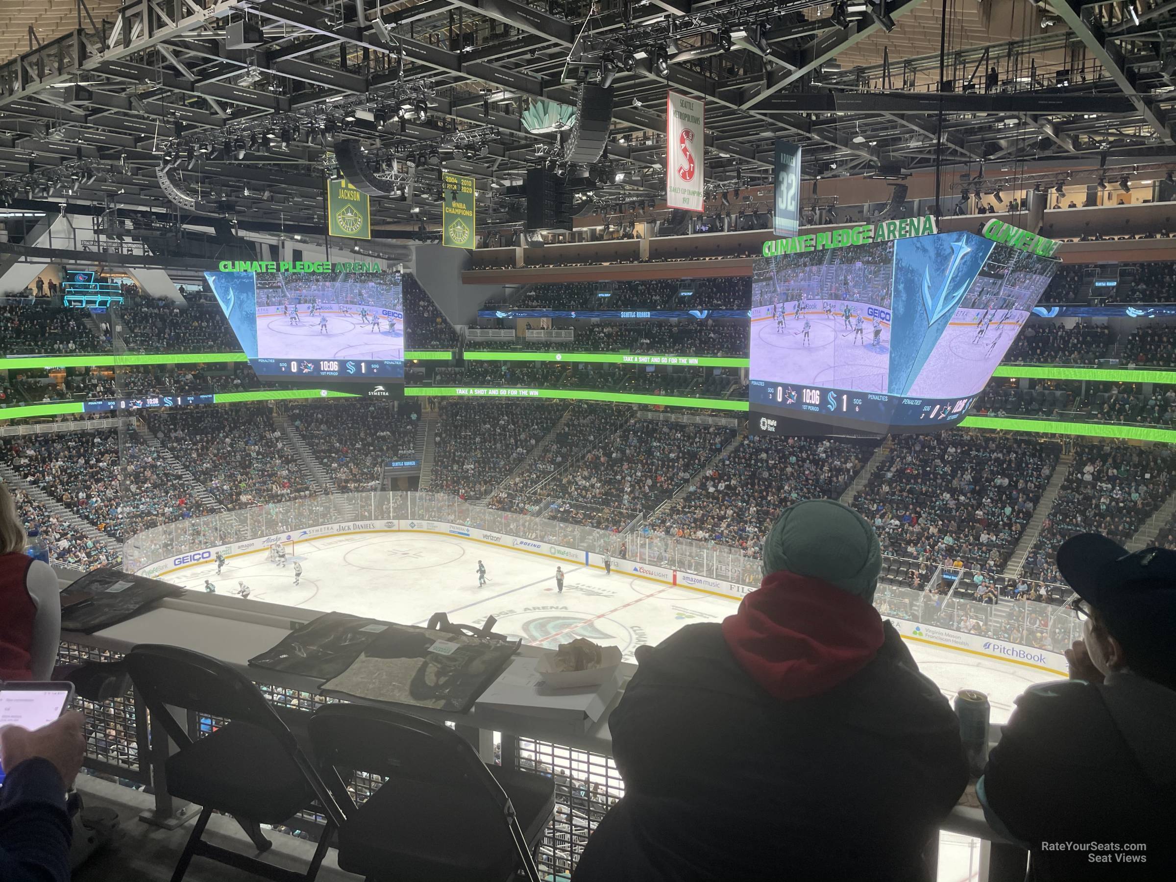 section 125, row c seat view  for hockey - climate pledge arena