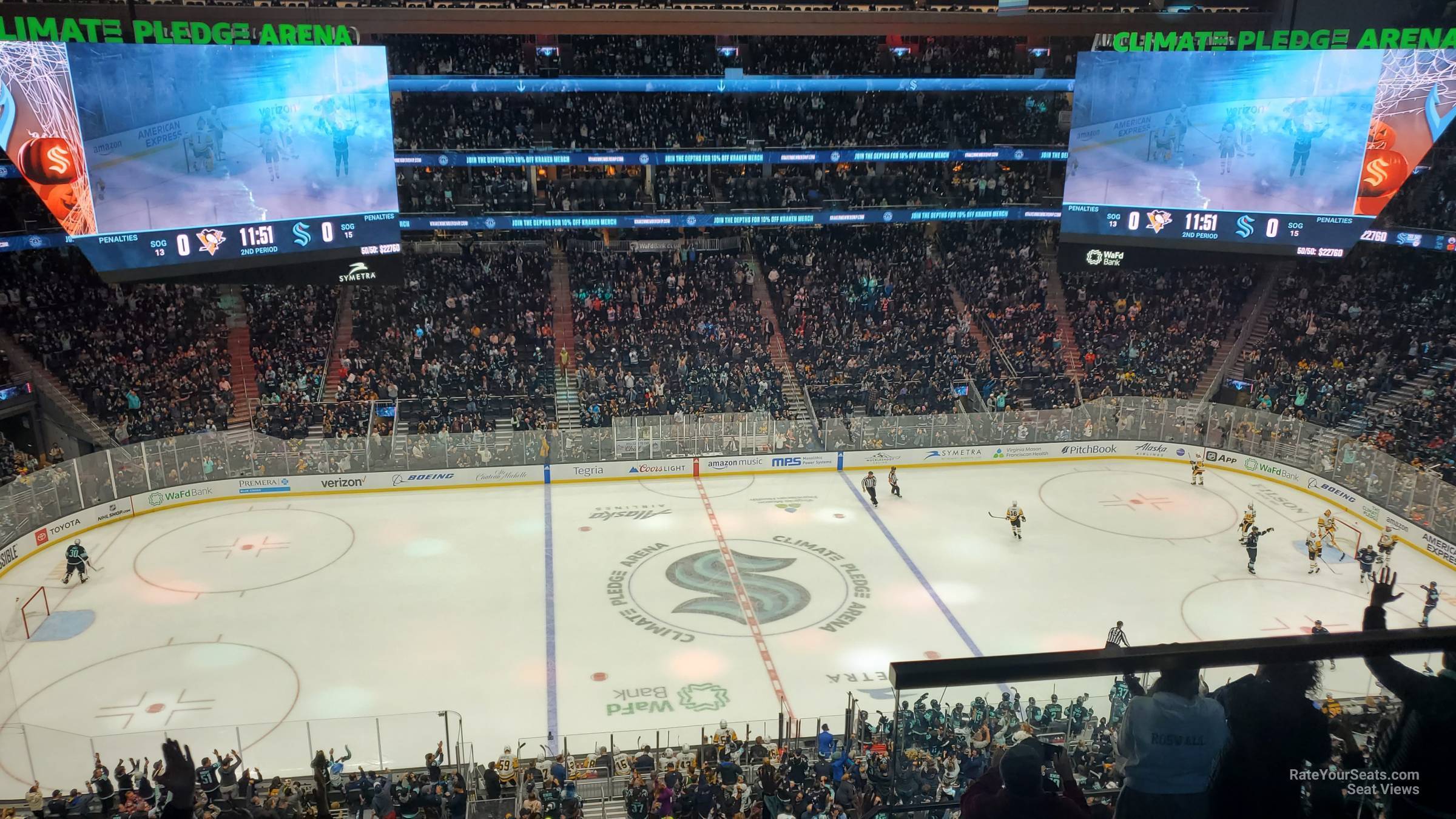 section 202, row c seat view  for hockey - climate pledge arena