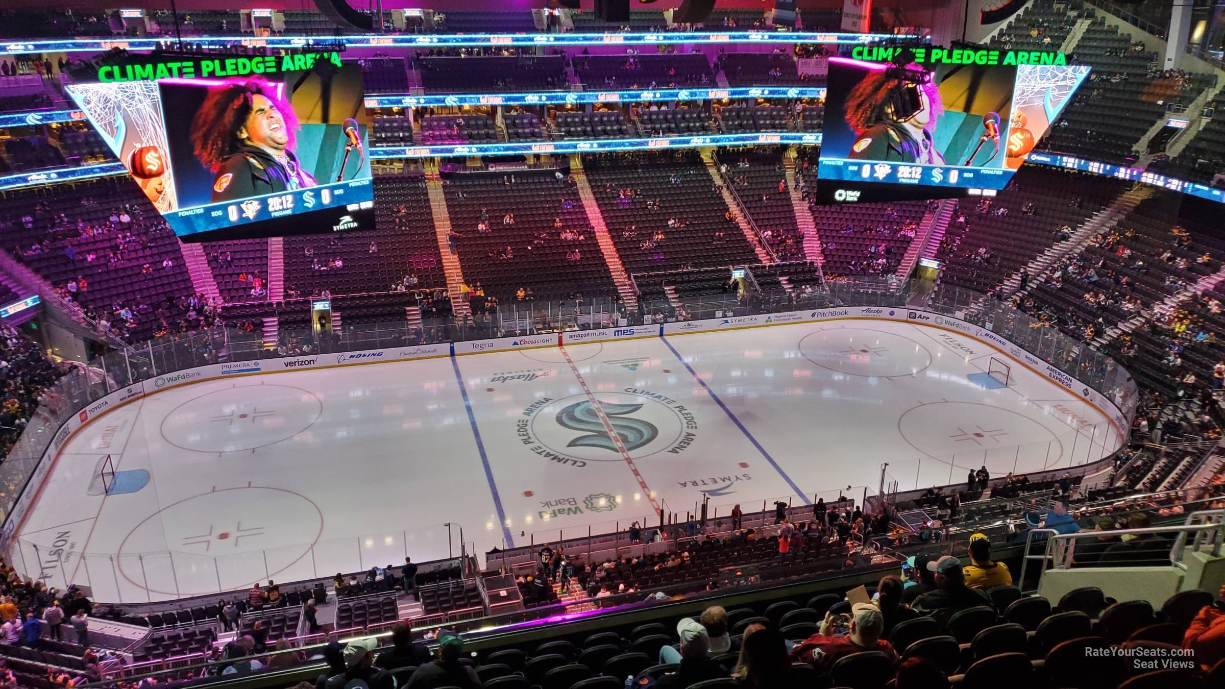 section 202, row l seat view  for hockey - climate pledge arena