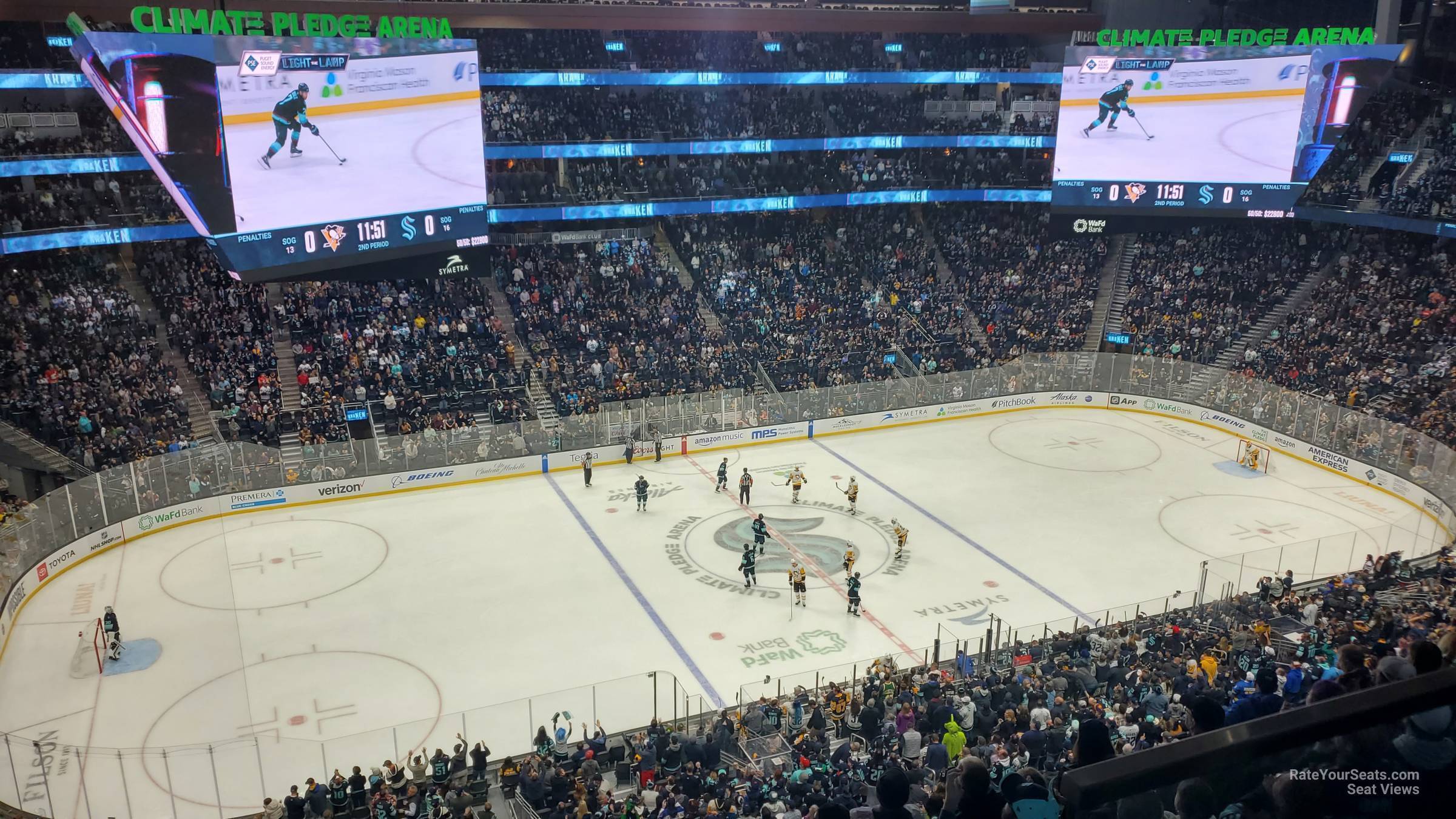 section 203, row c seat view  for hockey - climate pledge arena
