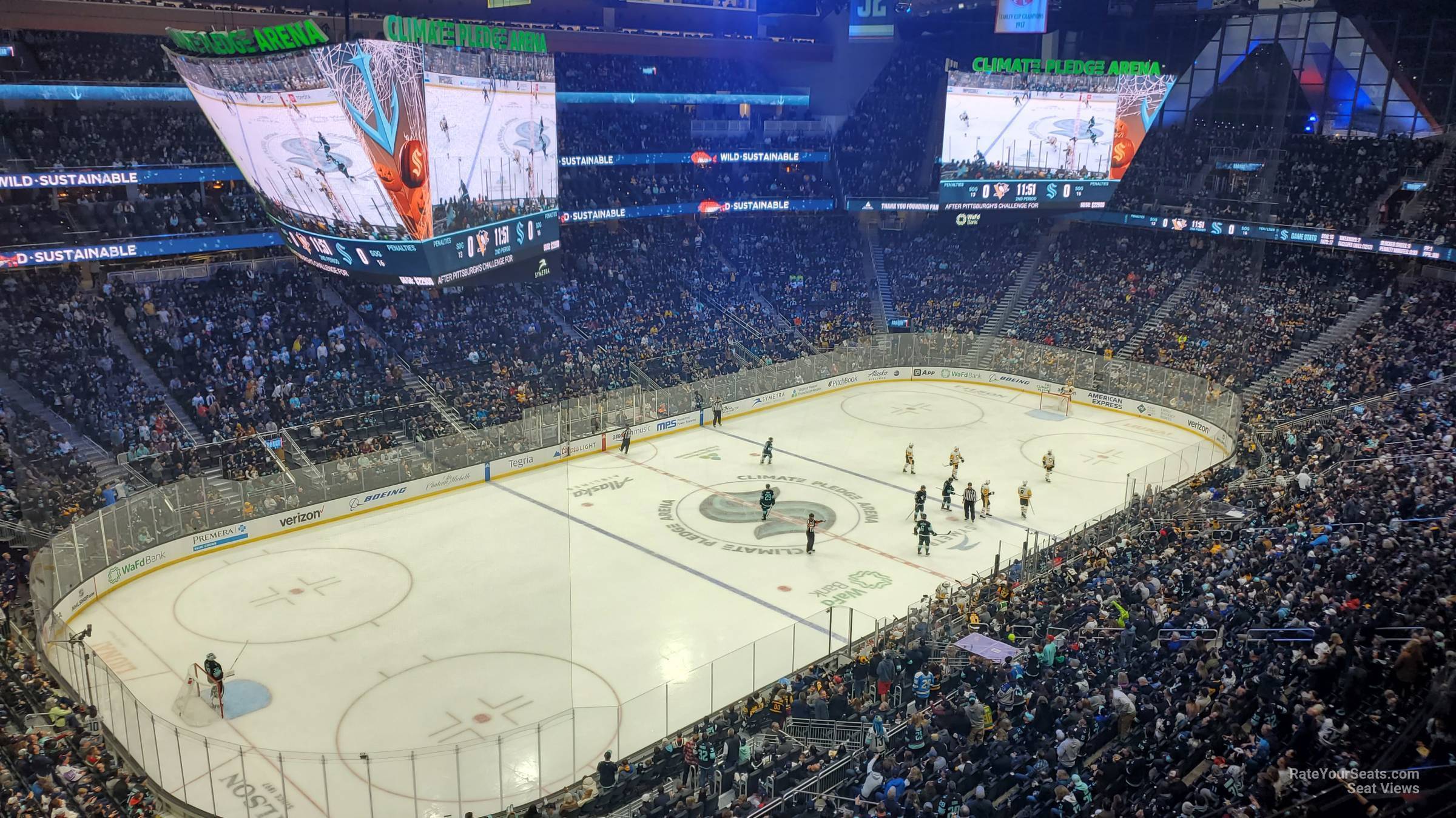 section 204, row c seat view  for hockey - climate pledge arena