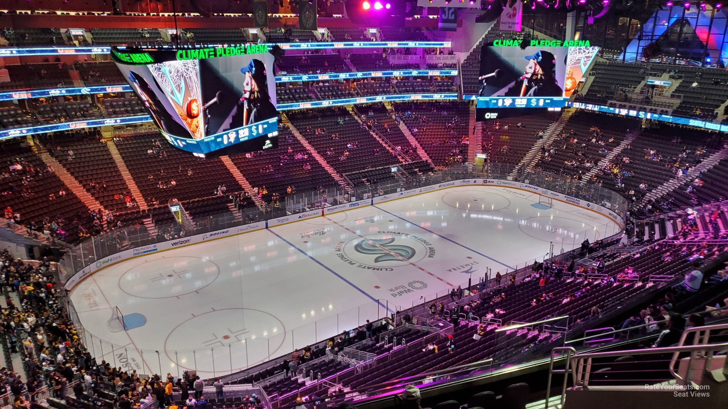 section 204, row h seat view  for hockey - climate pledge arena