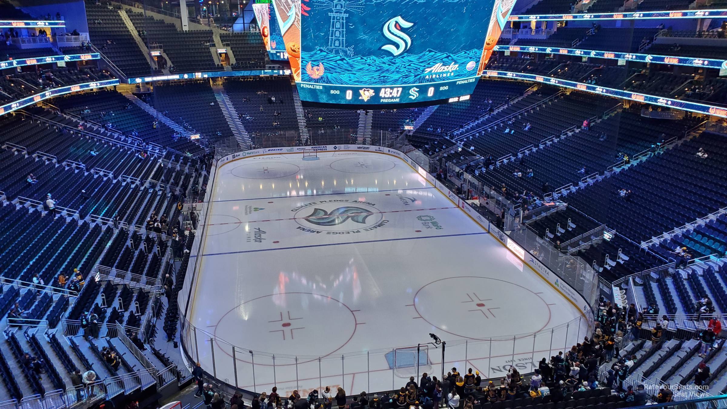 section 208, row a seat view  for hockey - climate pledge arena