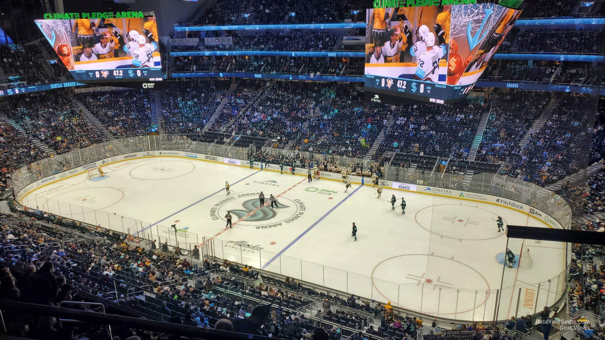 section 212, row c seat view  for hockey - climate pledge arena