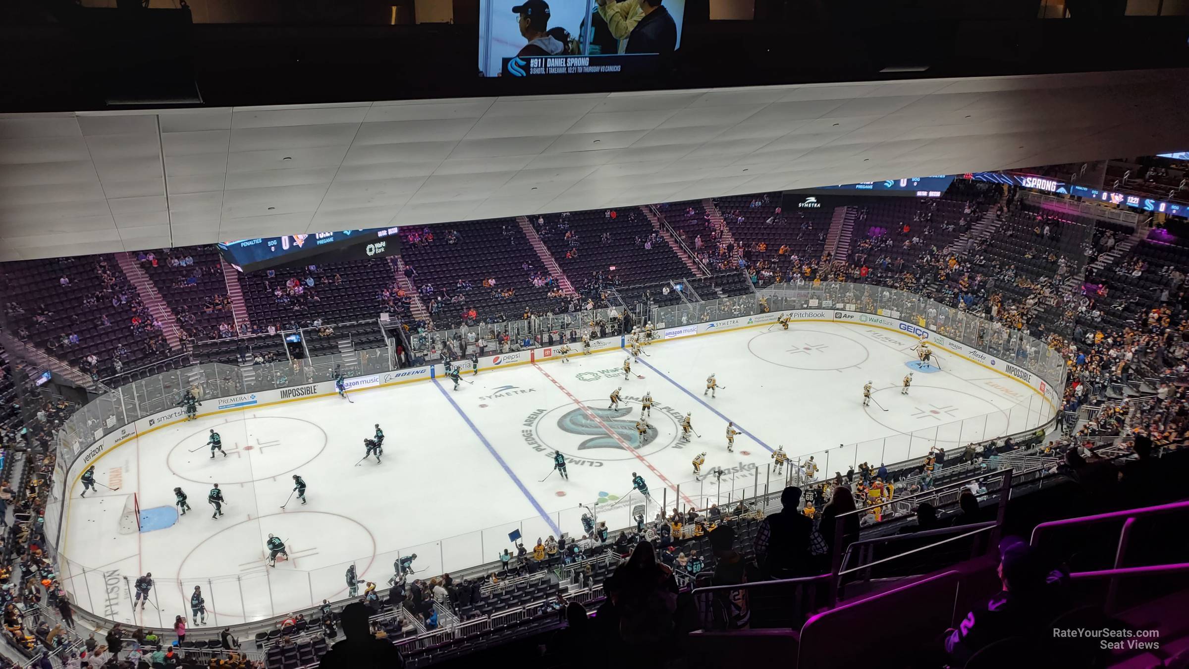 section 216, row k seat view  for hockey - climate pledge arena