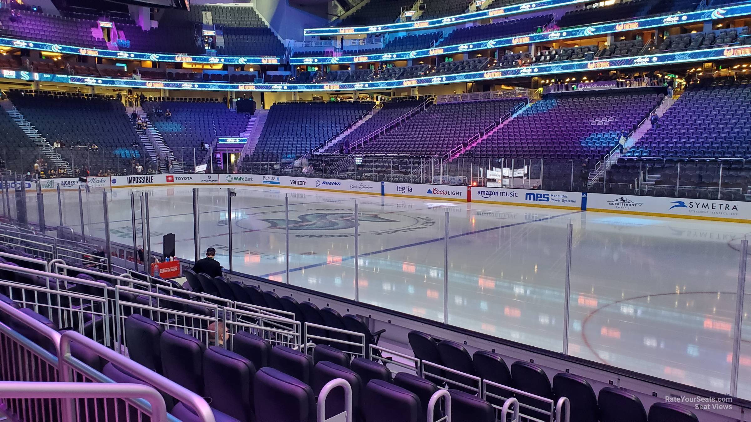 section 25, row g seat view  for hockey - climate pledge arena