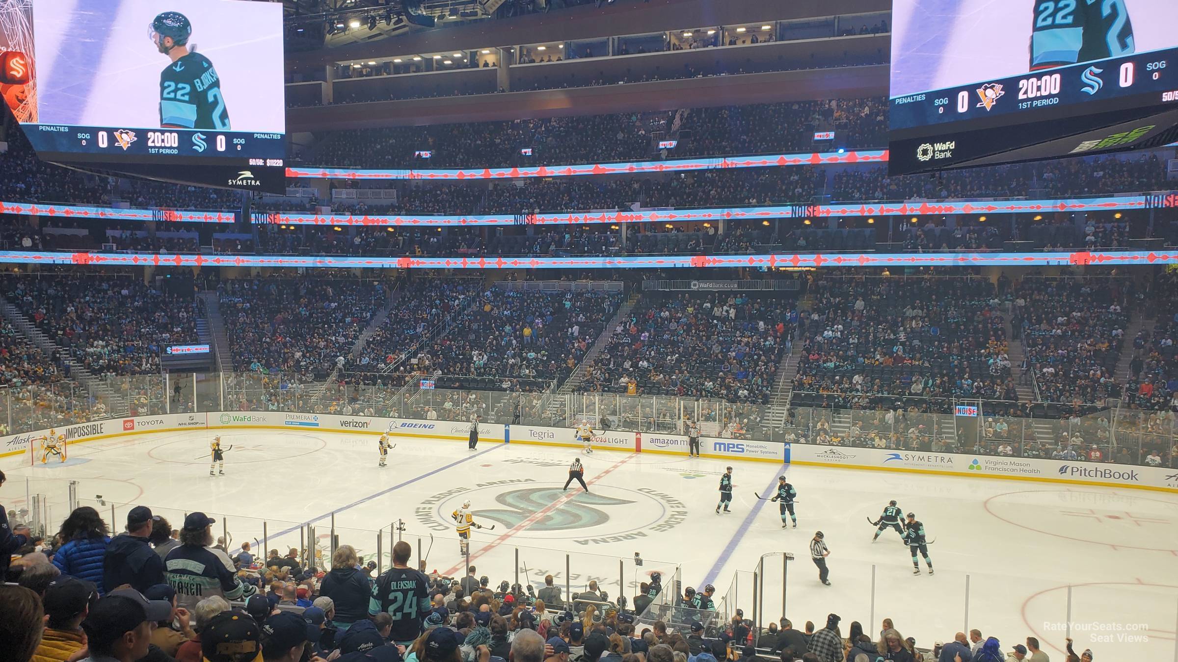 club 26, row y seat view  for hockey - climate pledge arena