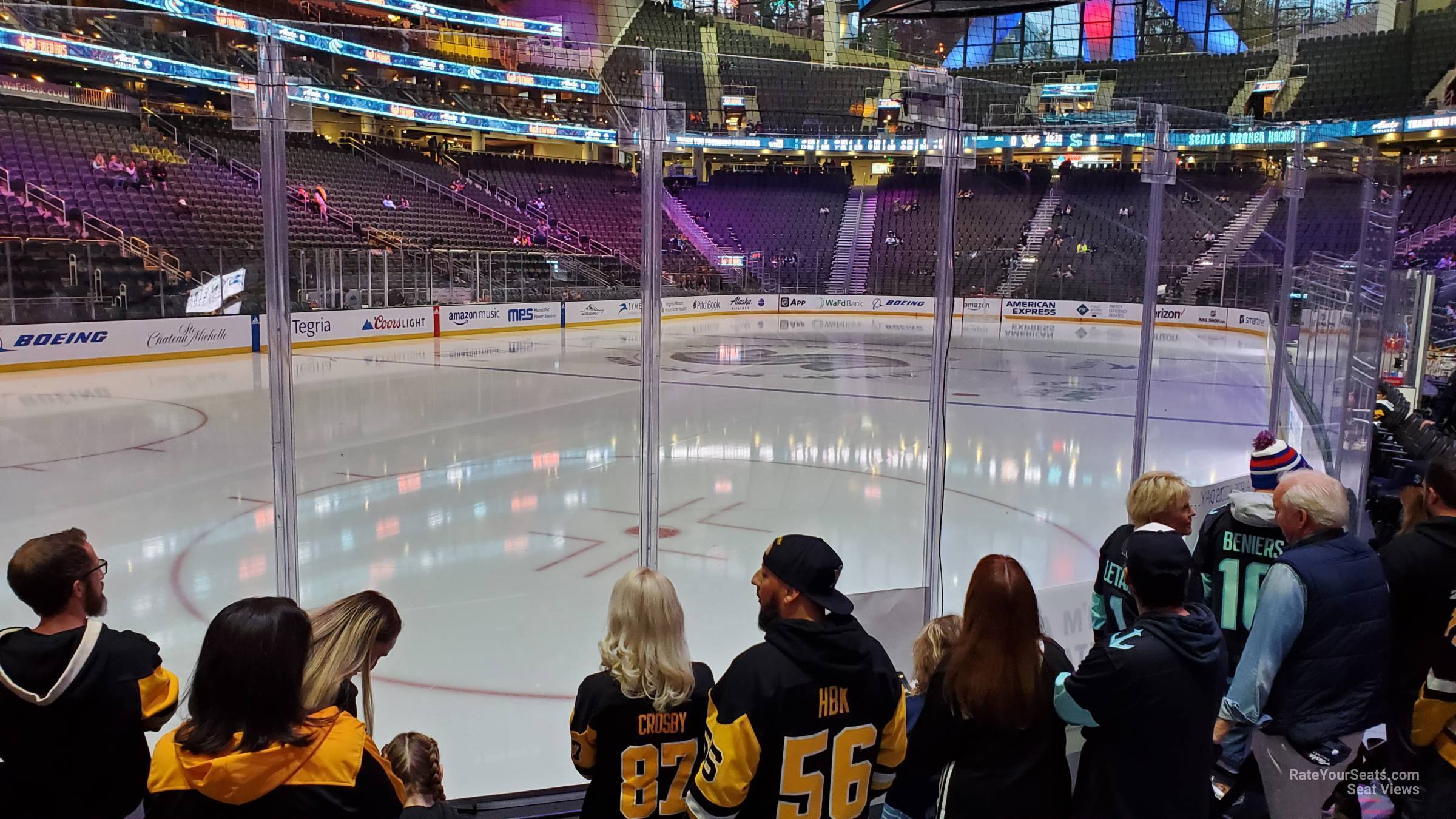 section 6, row e seat view for hockey - climate pledge arena