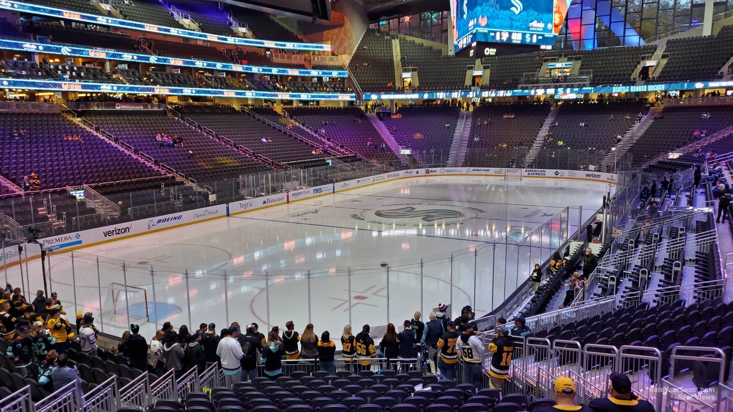 section 6, row u seat view for hockey - climate pledge arena