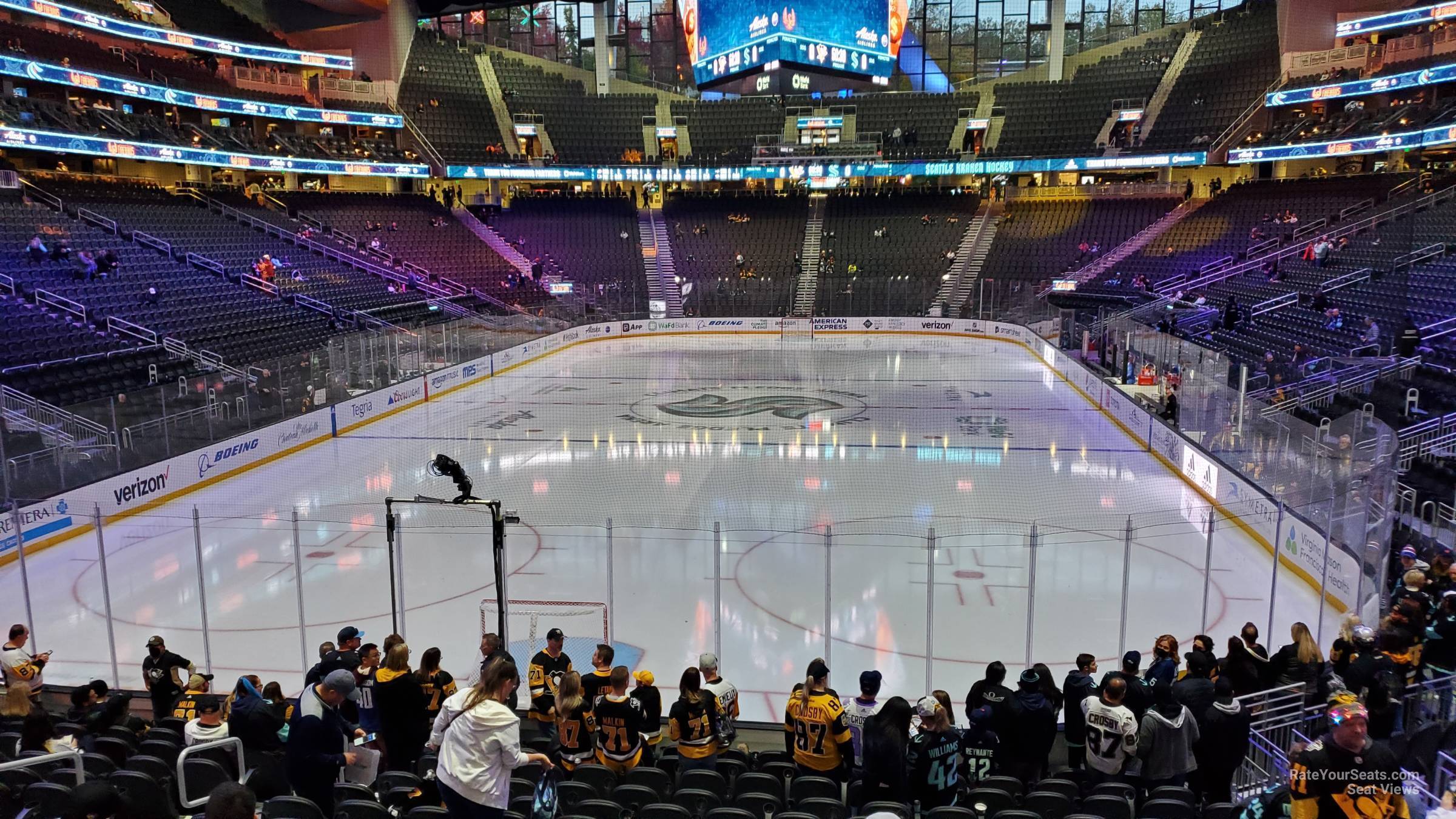 section 7, row s seat view  for hockey - climate pledge arena