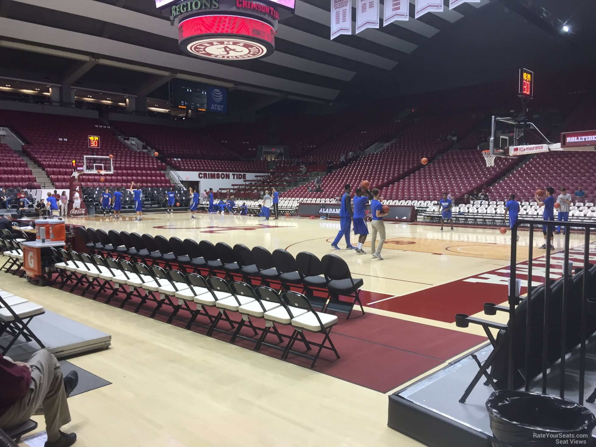 section b, row 1 seat view  - coleman coliseum