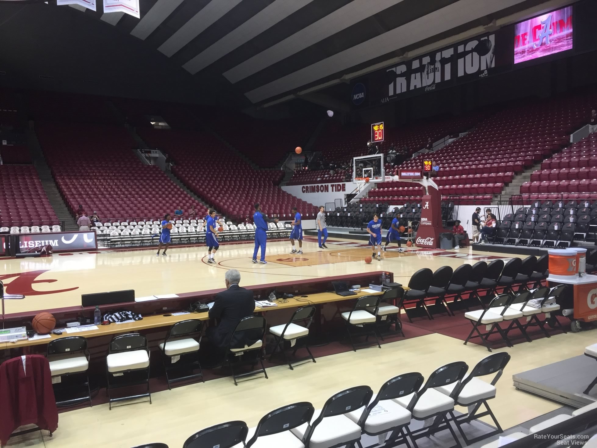 section d, row 1 seat view  - coleman coliseum