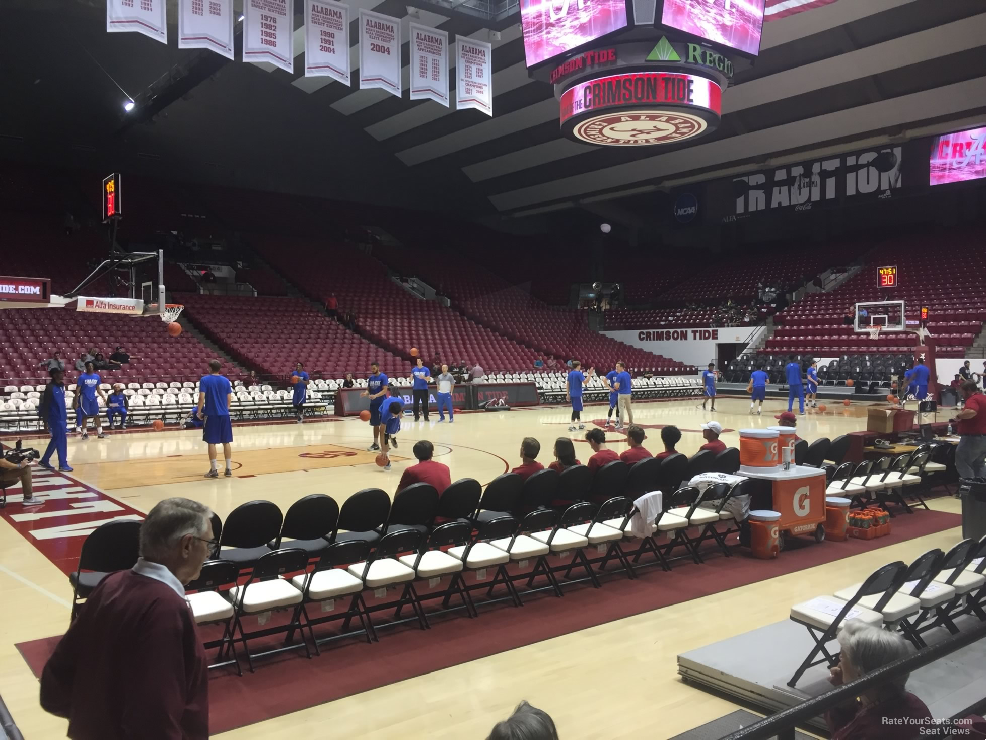 section f, row 1 seat view  - coleman coliseum