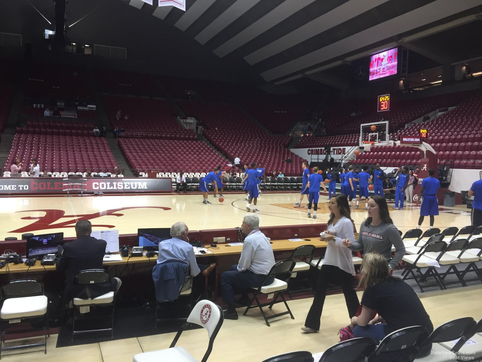 floor q seat view  - coleman coliseum