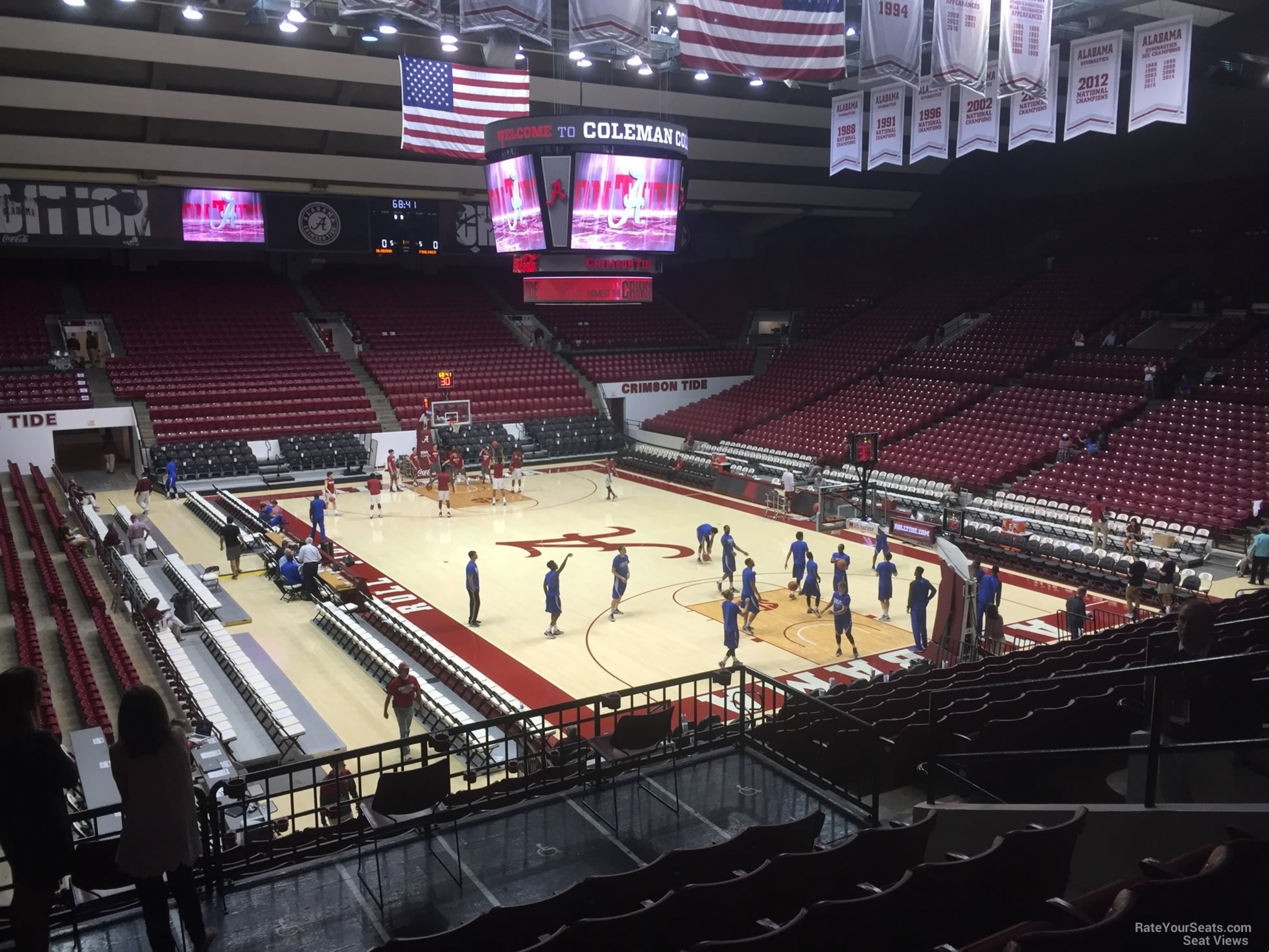 section l, row 25 seat view  - coleman coliseum