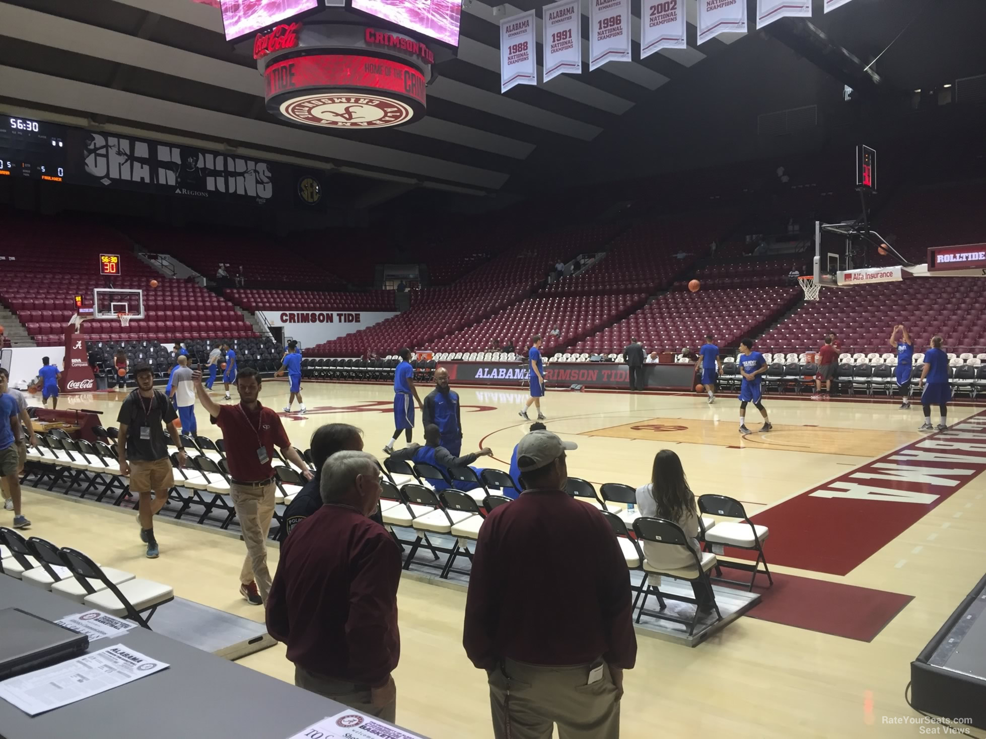 section o, row 1 seat view  - coleman coliseum