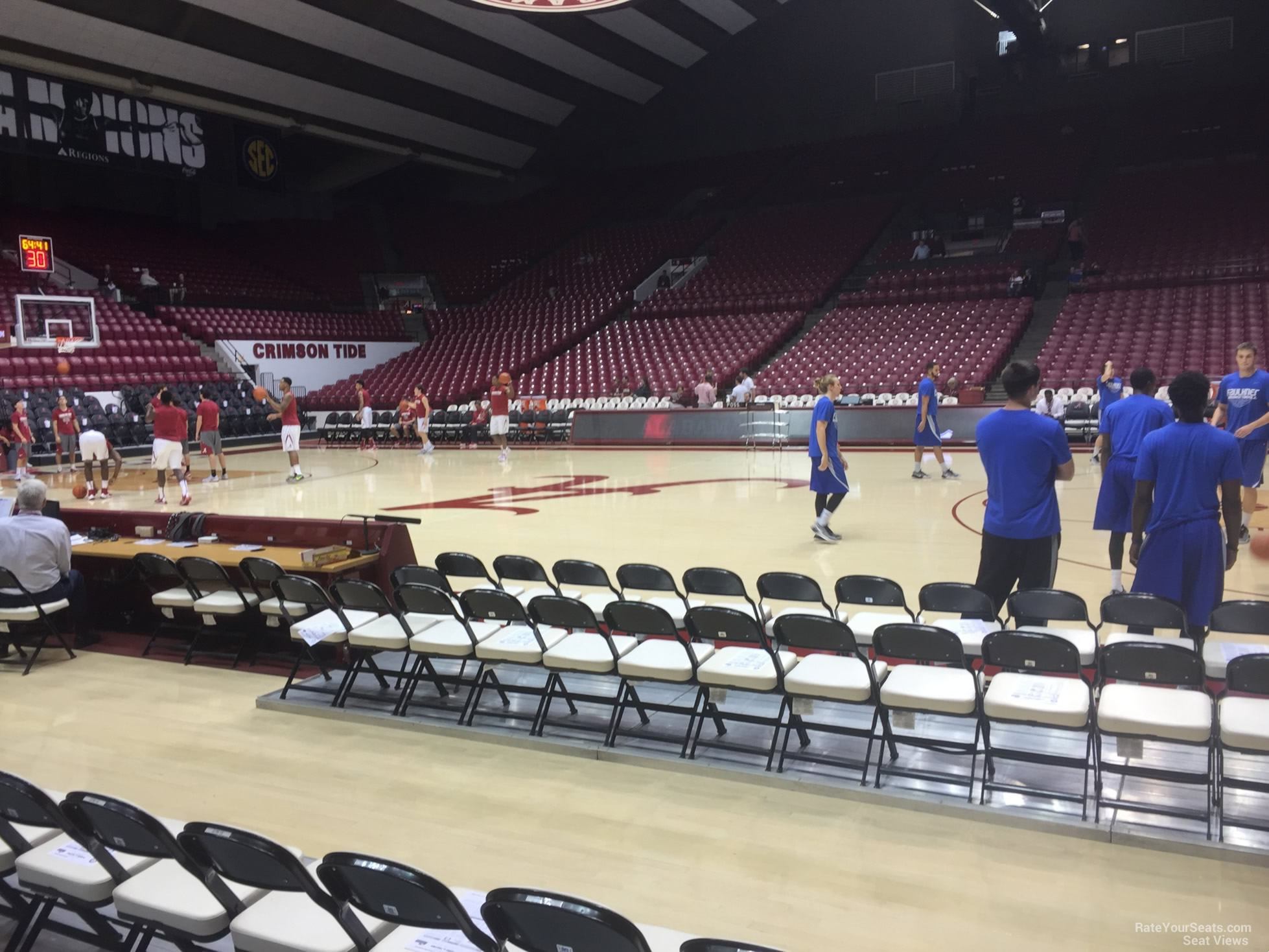 section p, row 1 seat view  - coleman coliseum