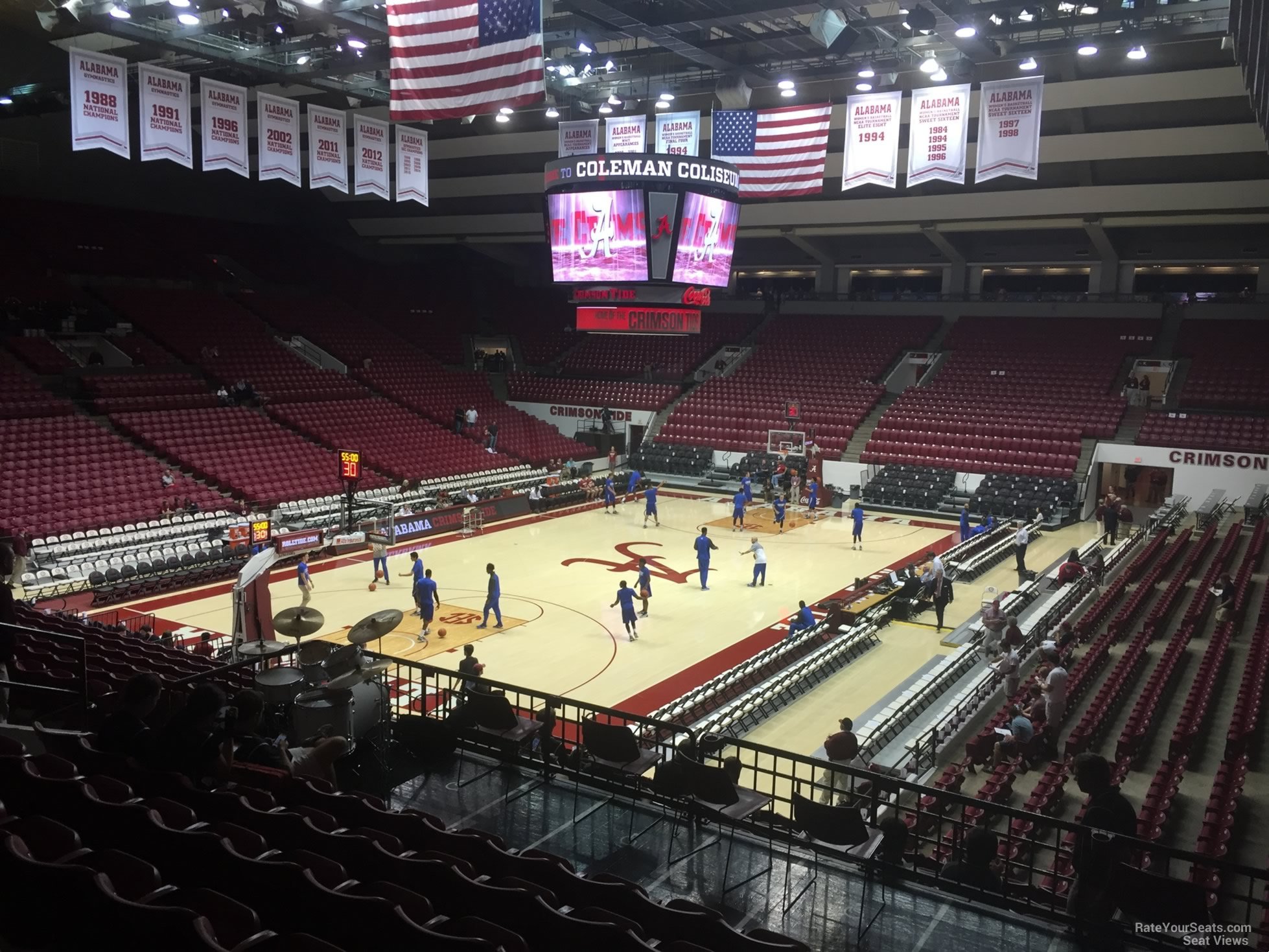 section v, row 25 seat view  - coleman coliseum